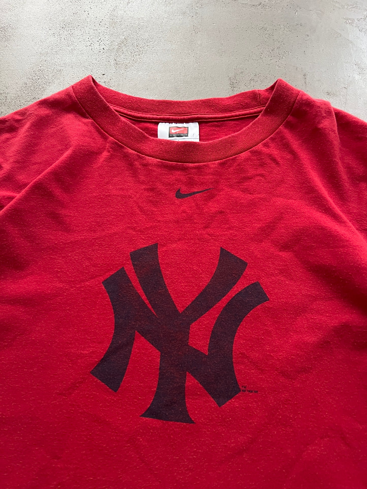 RED YANKEES LONGSLEEVE - 1990S - XL