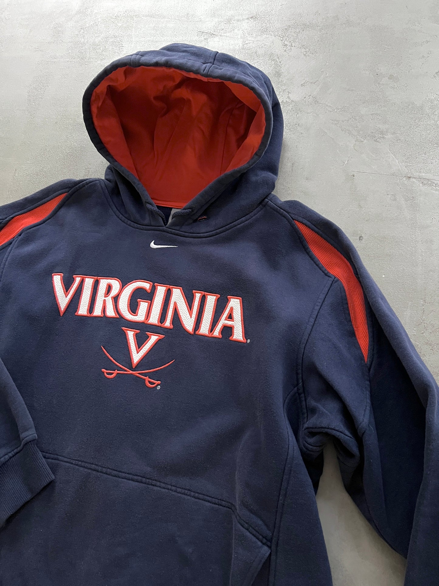 NAVY VIRGINIA HOODIE - 1990S - L