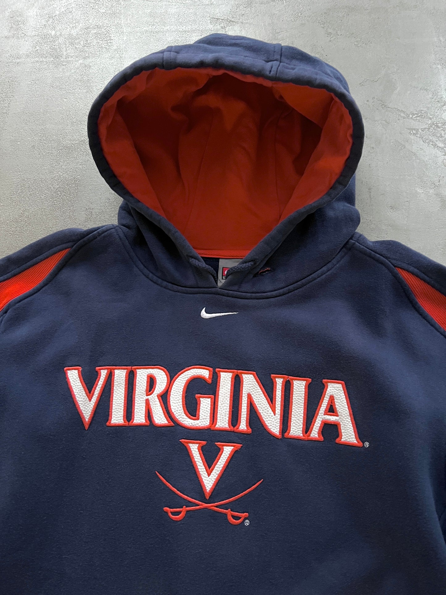 NAVY VIRGINIA HOODIE - 1990S - L