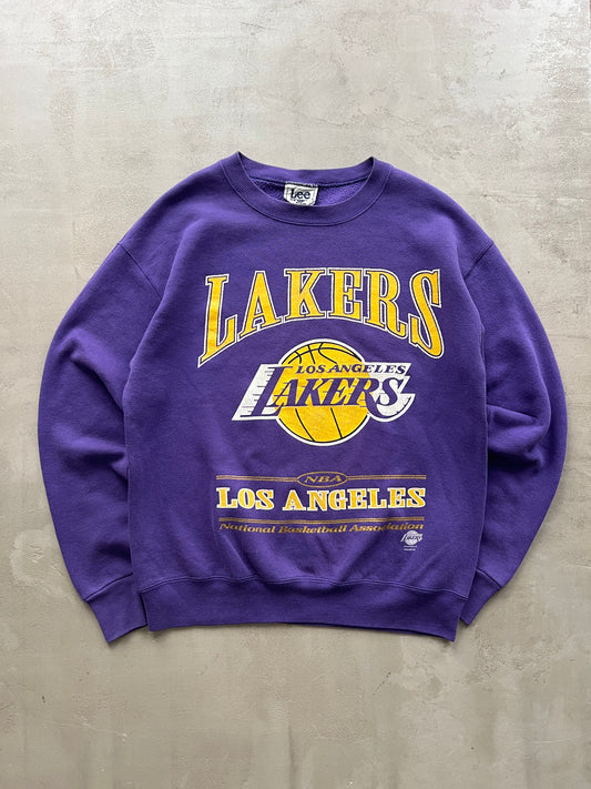 PURPLE LA LAKERS SWEATER - 1990S - L/M