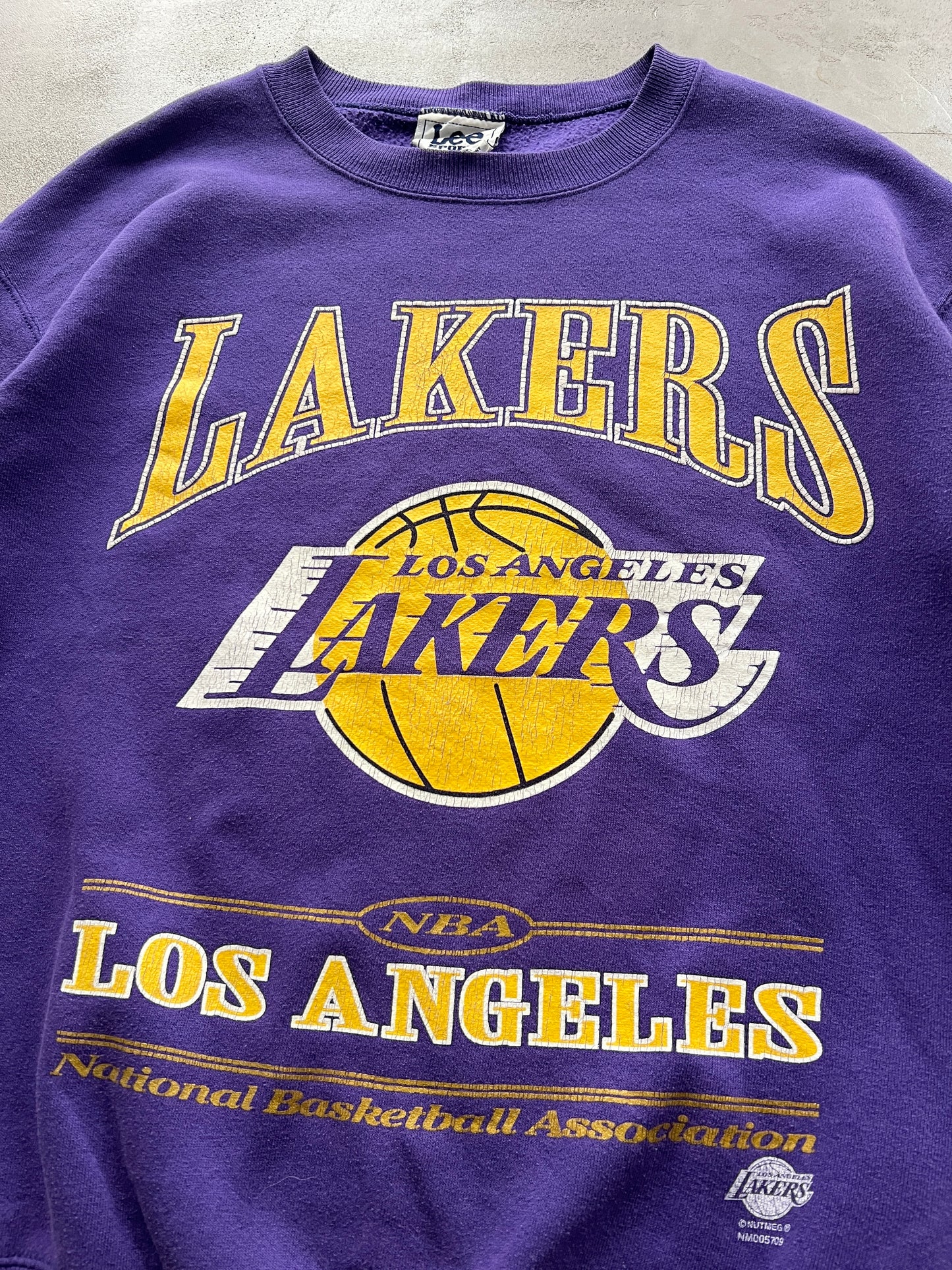 PURPLE LA LAKERS SWEATER - 1990S - L/M