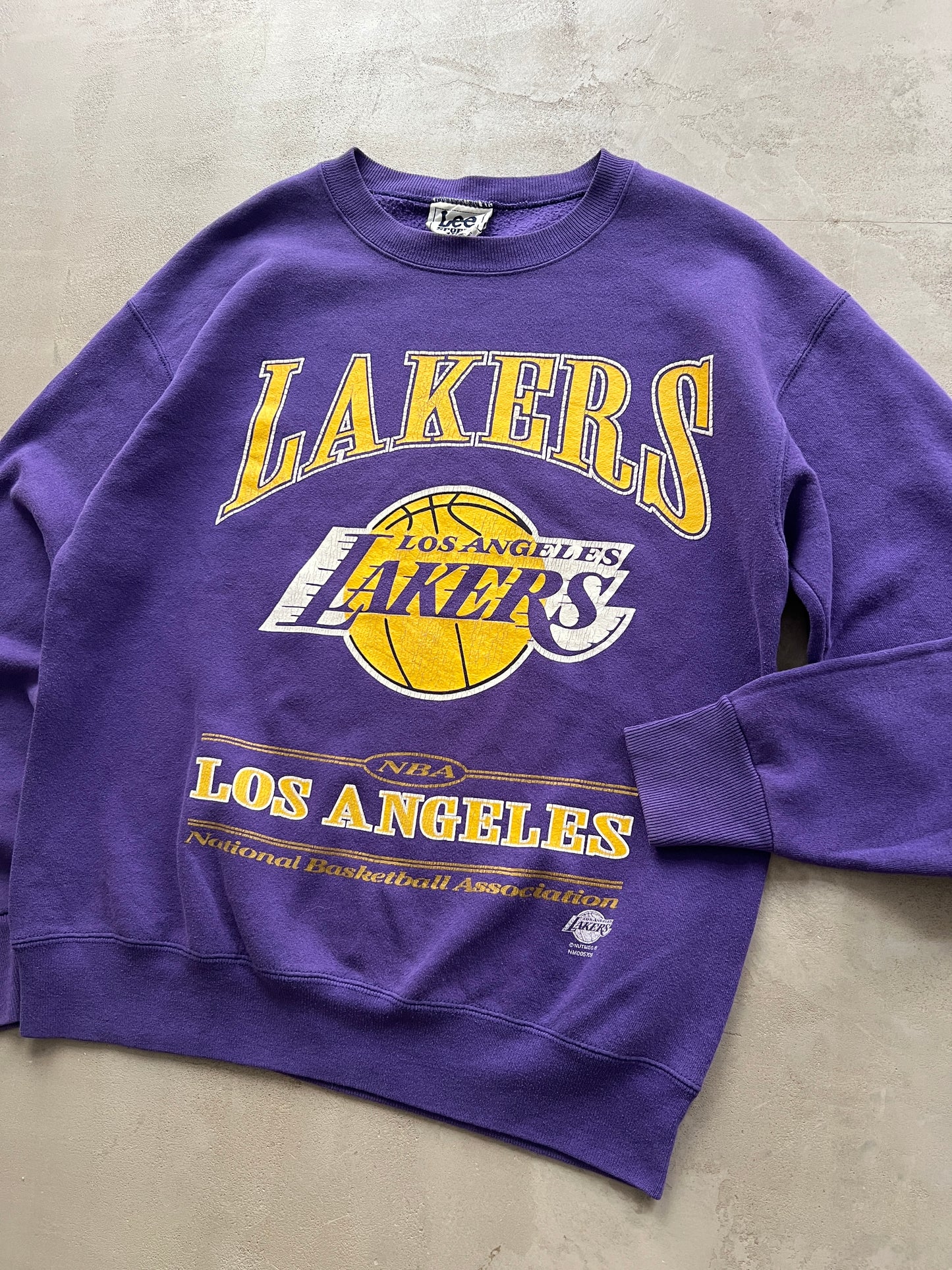 PURPLE LA LAKERS SWEATER - 1990S - L/M