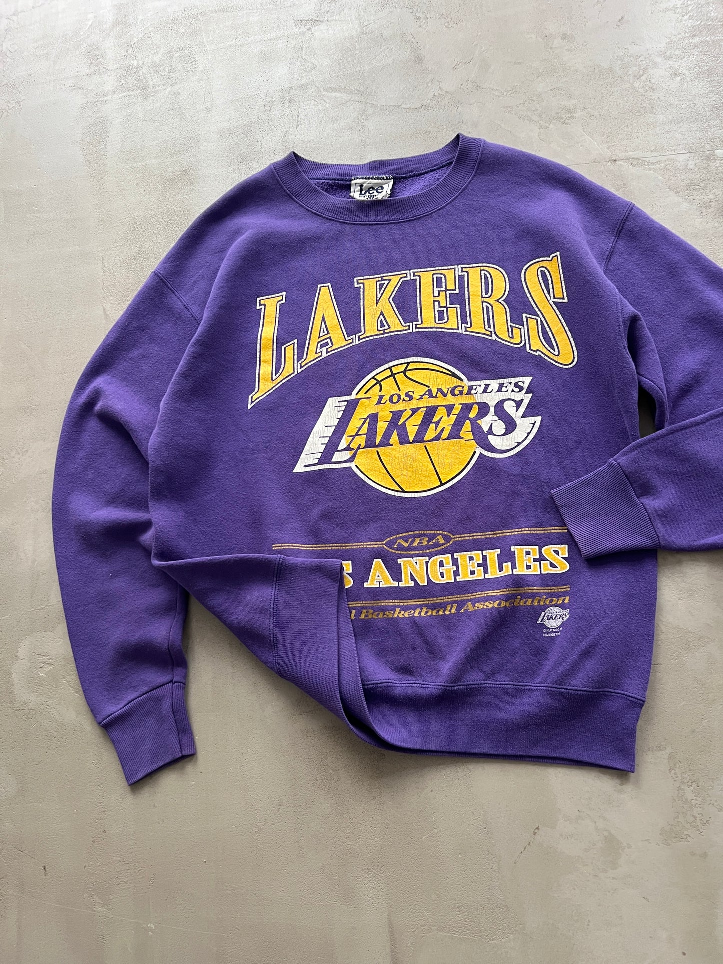 PURPLE LA LAKERS SWEATER - 1990S - L/M