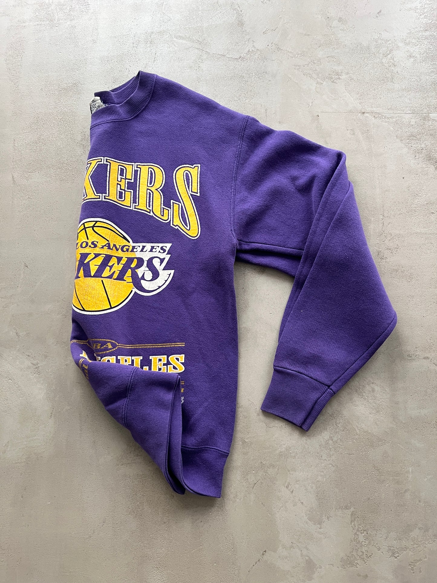 PURPLE LA LAKERS SWEATER - 1990S - L/M