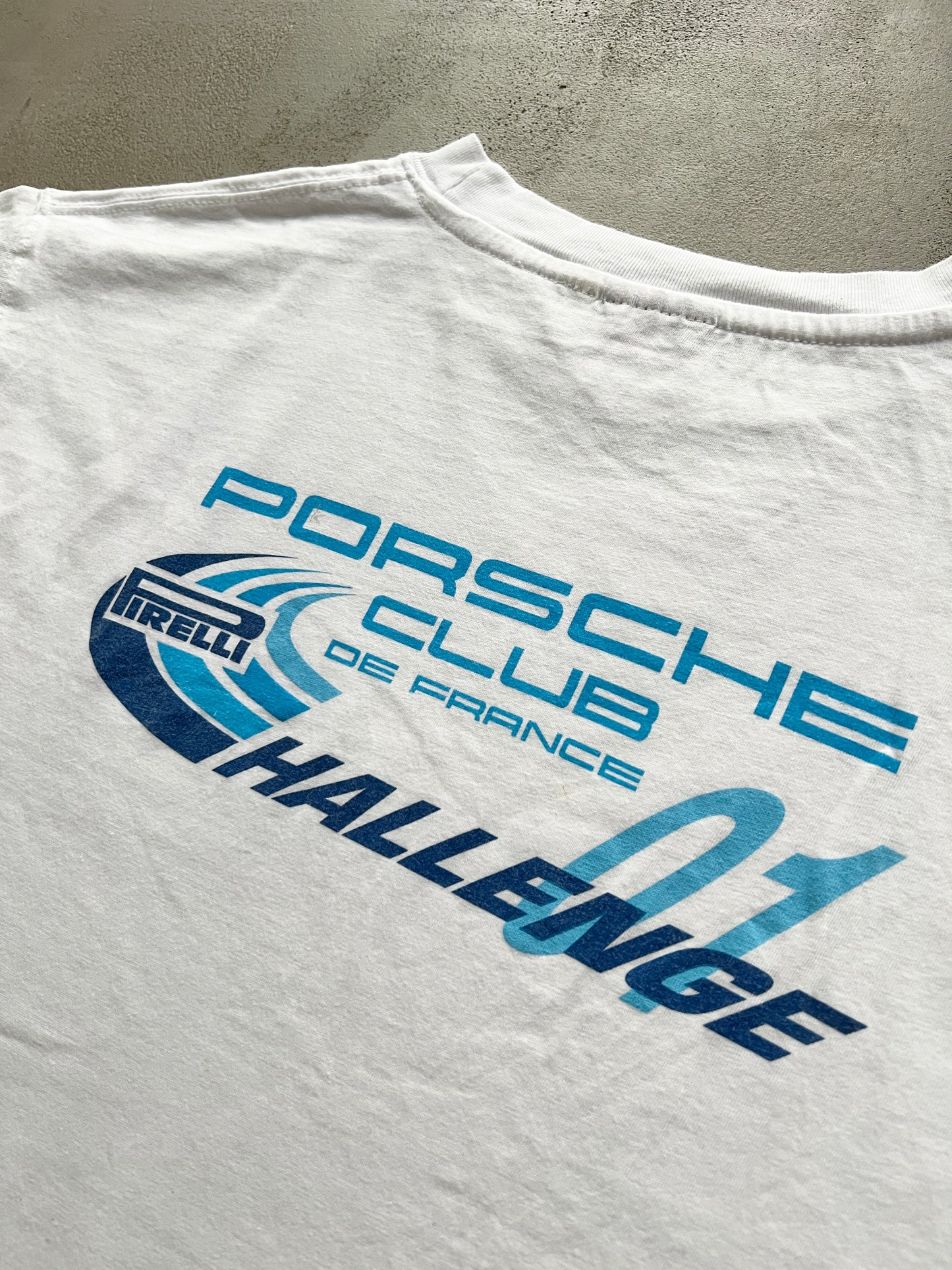 WHITE PORSCHE FIRELLI RACING TEE - 2000S - L