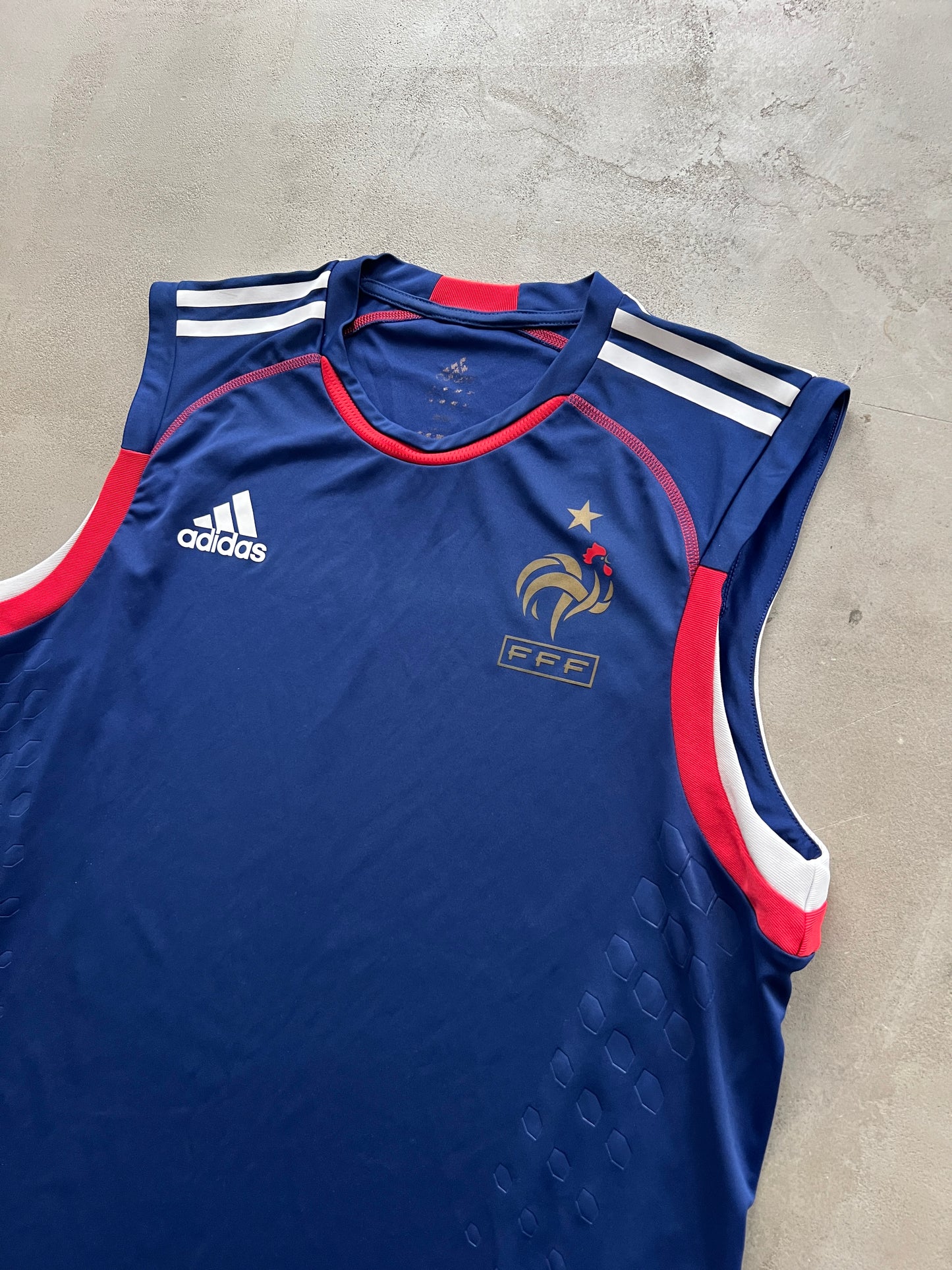 BLUE FRANCE SLEVELESS JERSEY - 2000S - L