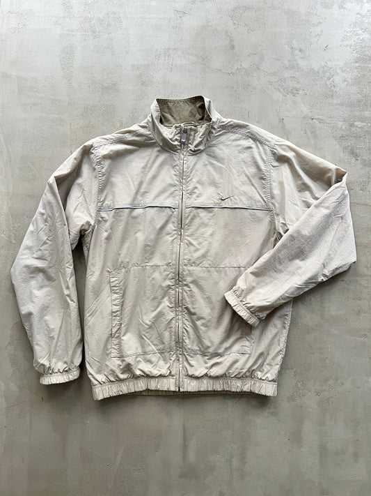 LIGHT BEIGE NIKE TRACK JACKET - 2000S - M/L