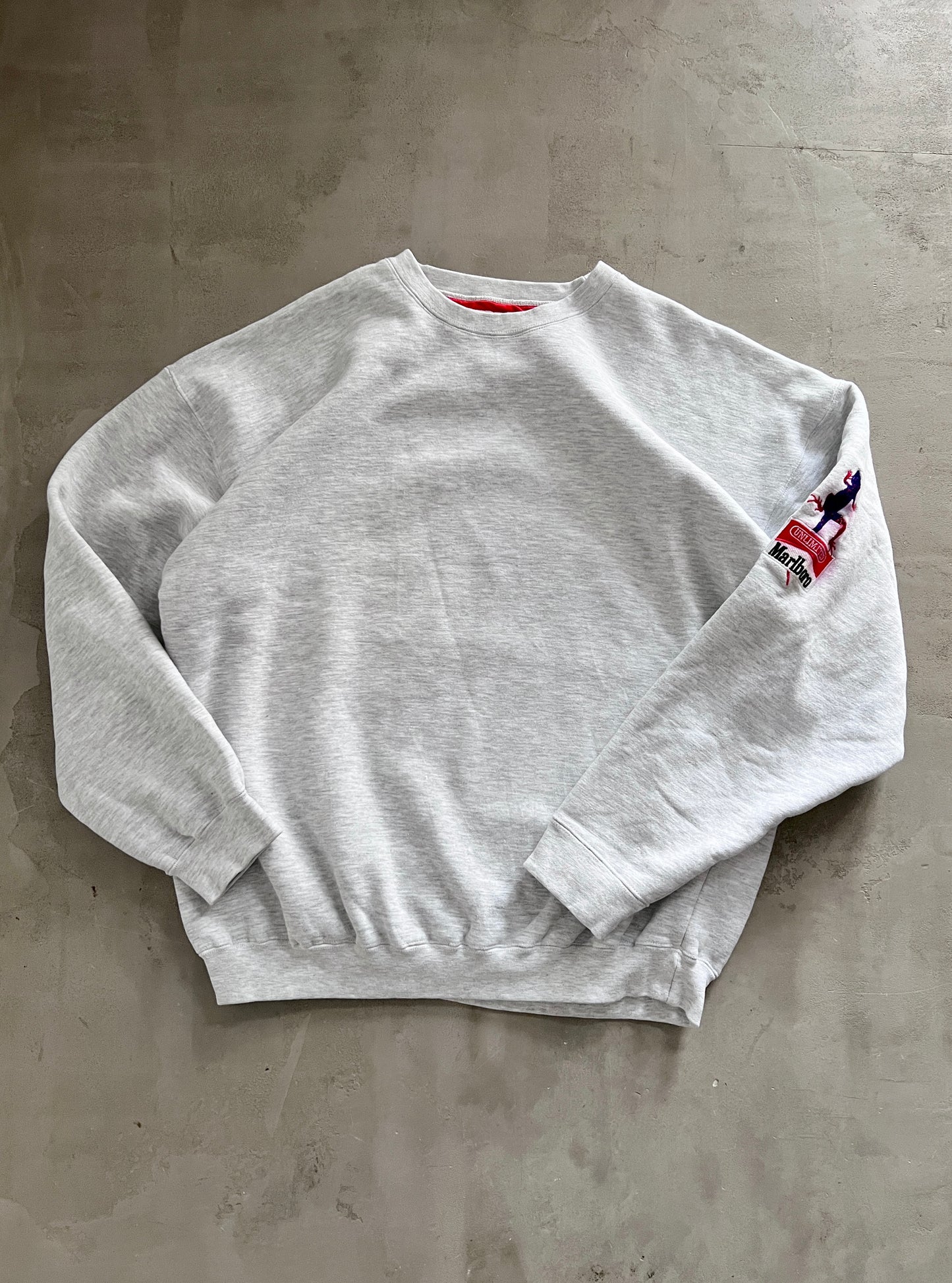 GREY MARLBORO RACING SWEATER - 1990S - XL/L