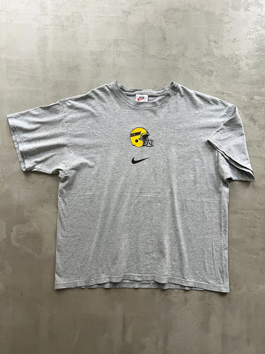 GREY NIKE FOOTBALL TEE - 1990S - L