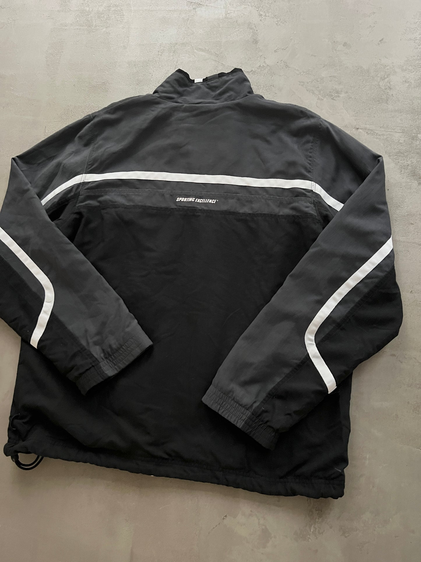 GREY/BLACK NIKE TRACK JACKET - 2000S - L