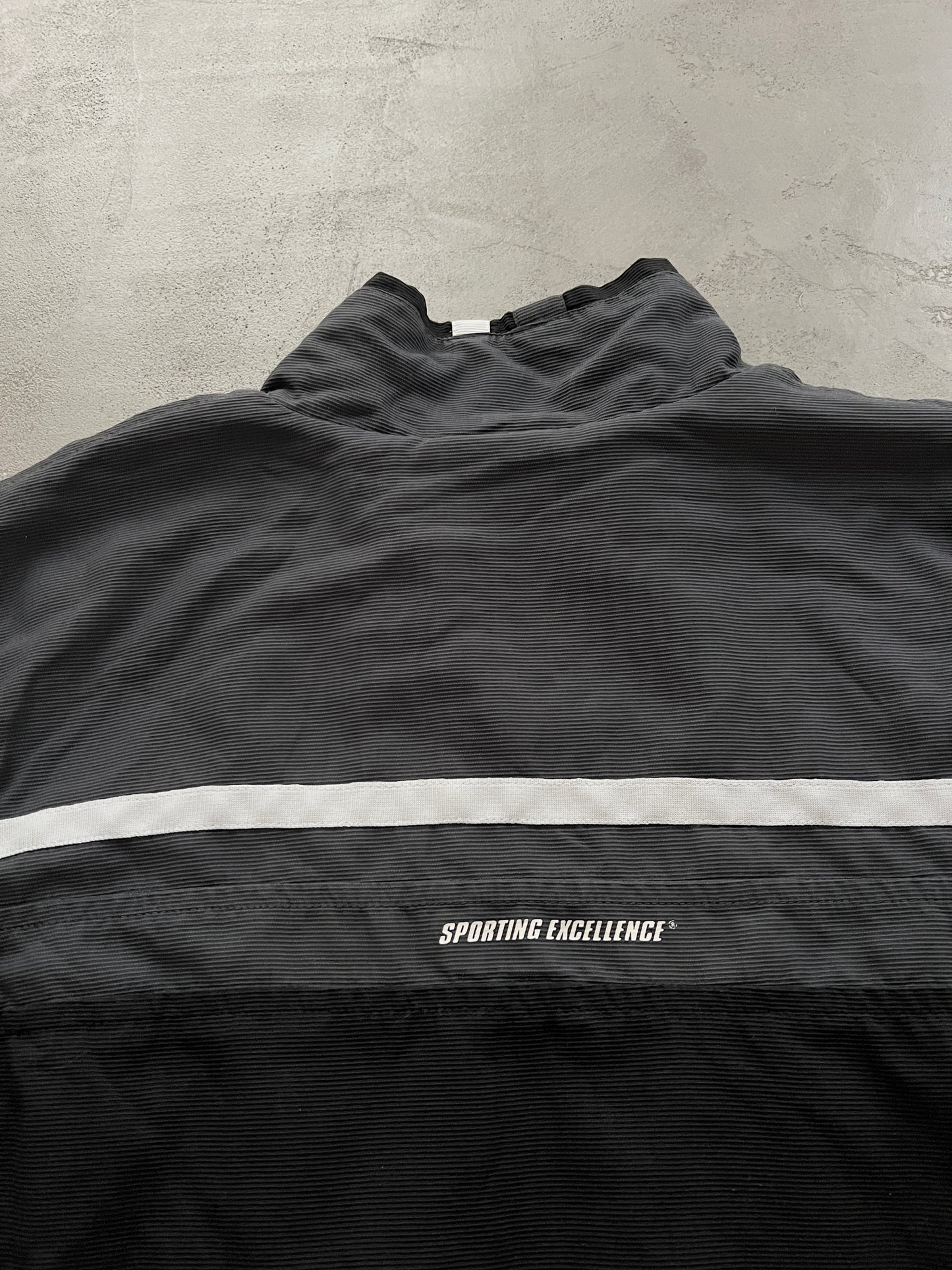 GREY/BLACK NIKE TRACK JACKET - 2000S - L