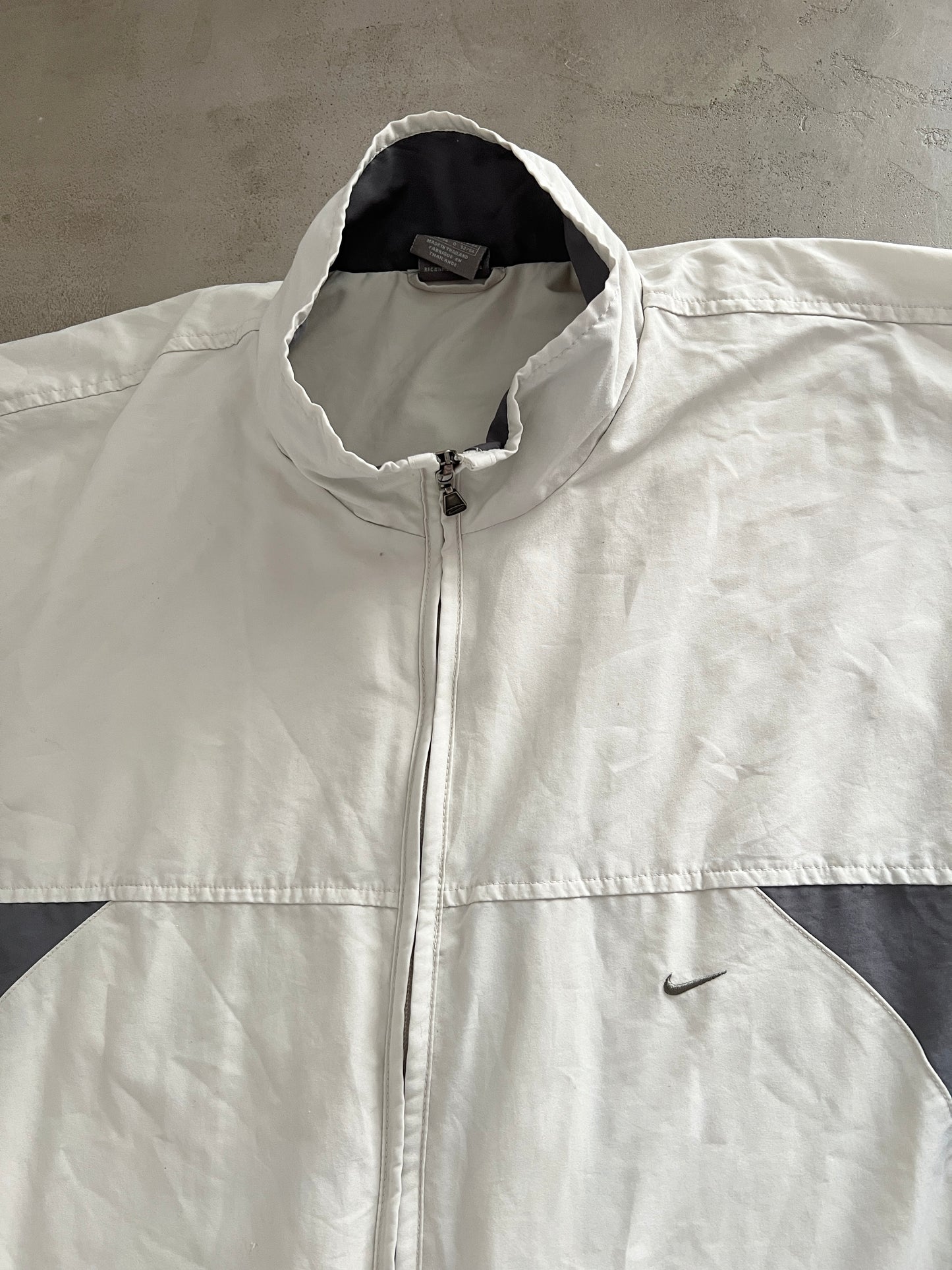 BEIGE NIKE TRACK JACKET - 2000S - L/XL