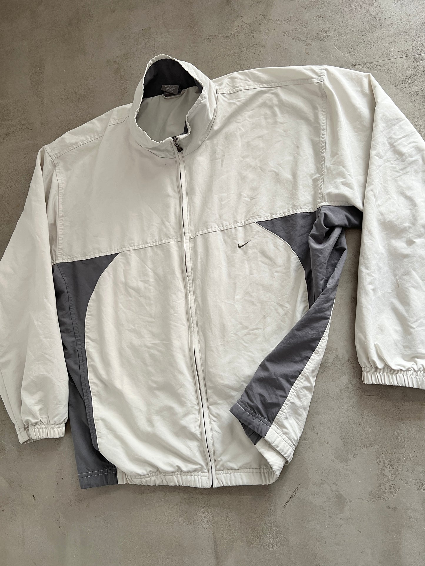 BEIGE NIKE TRACK JACKET - 2000S - L/XL