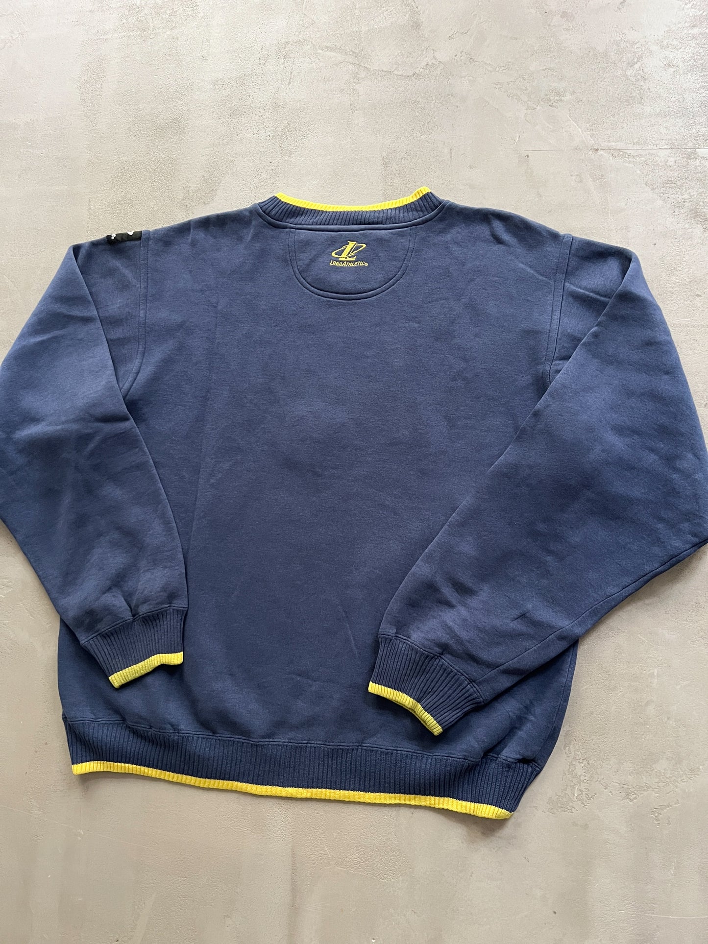 BLUE MICHIGAN WOLVERINES BASKETBALL SWEATER - 1990S - M