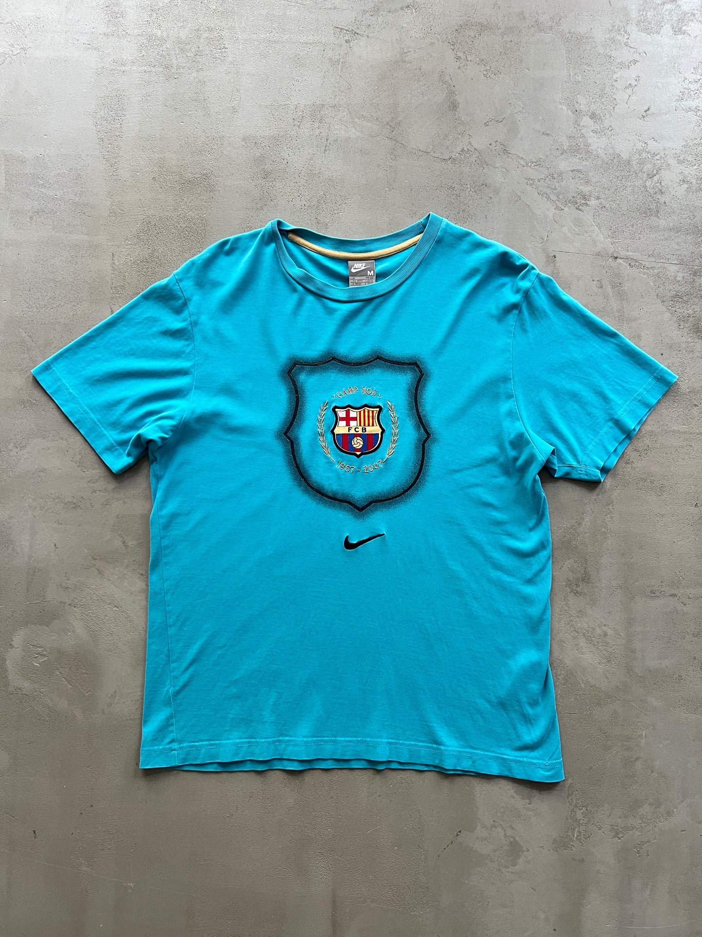 TURQUOISE FC BARCELONA TEE - 2000S - M