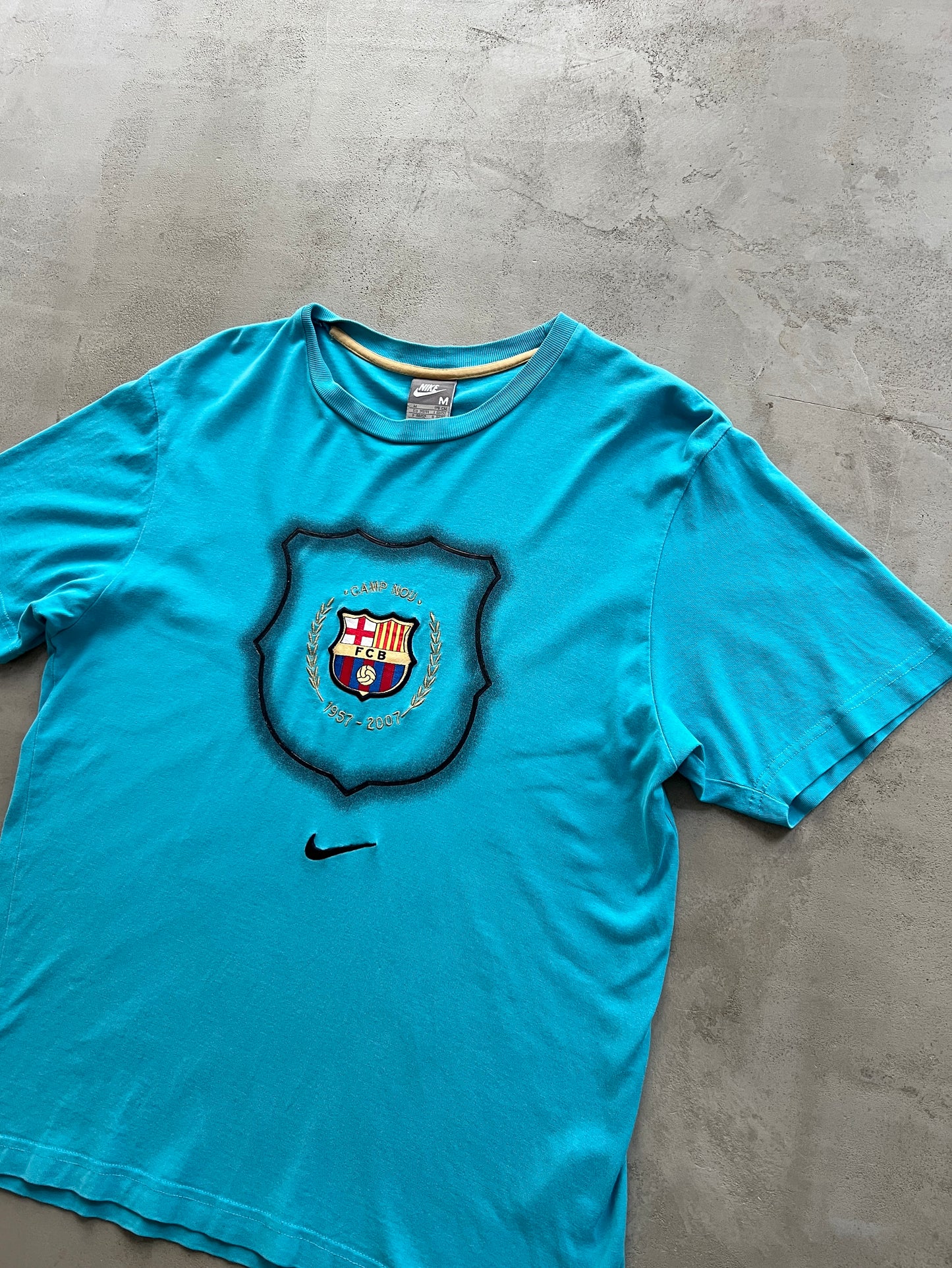 TURQUOISE FC BARCELONA TEE - 2000S - M