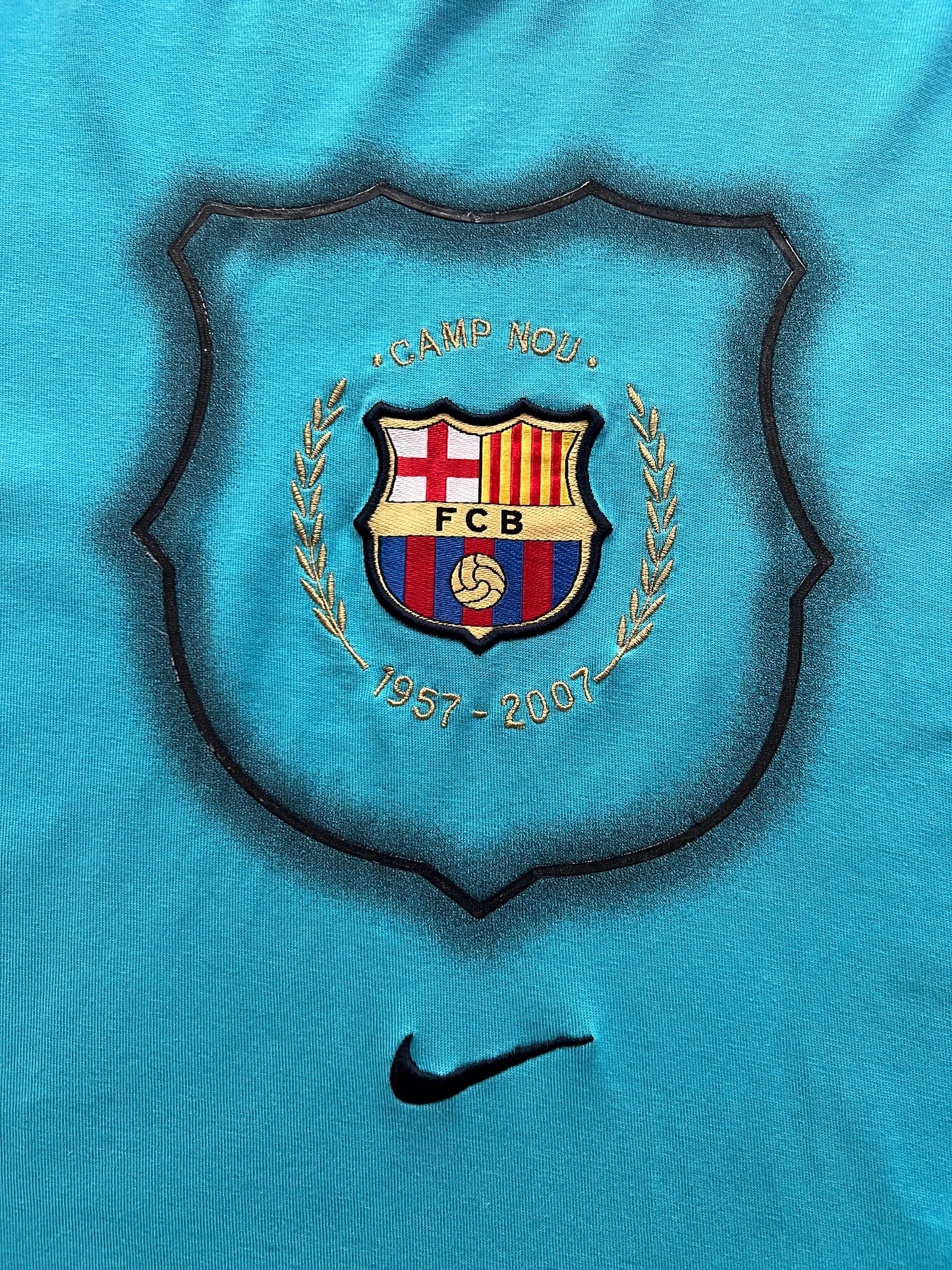 TURQUOISE FC BARCELONA TEE - 2000S - M