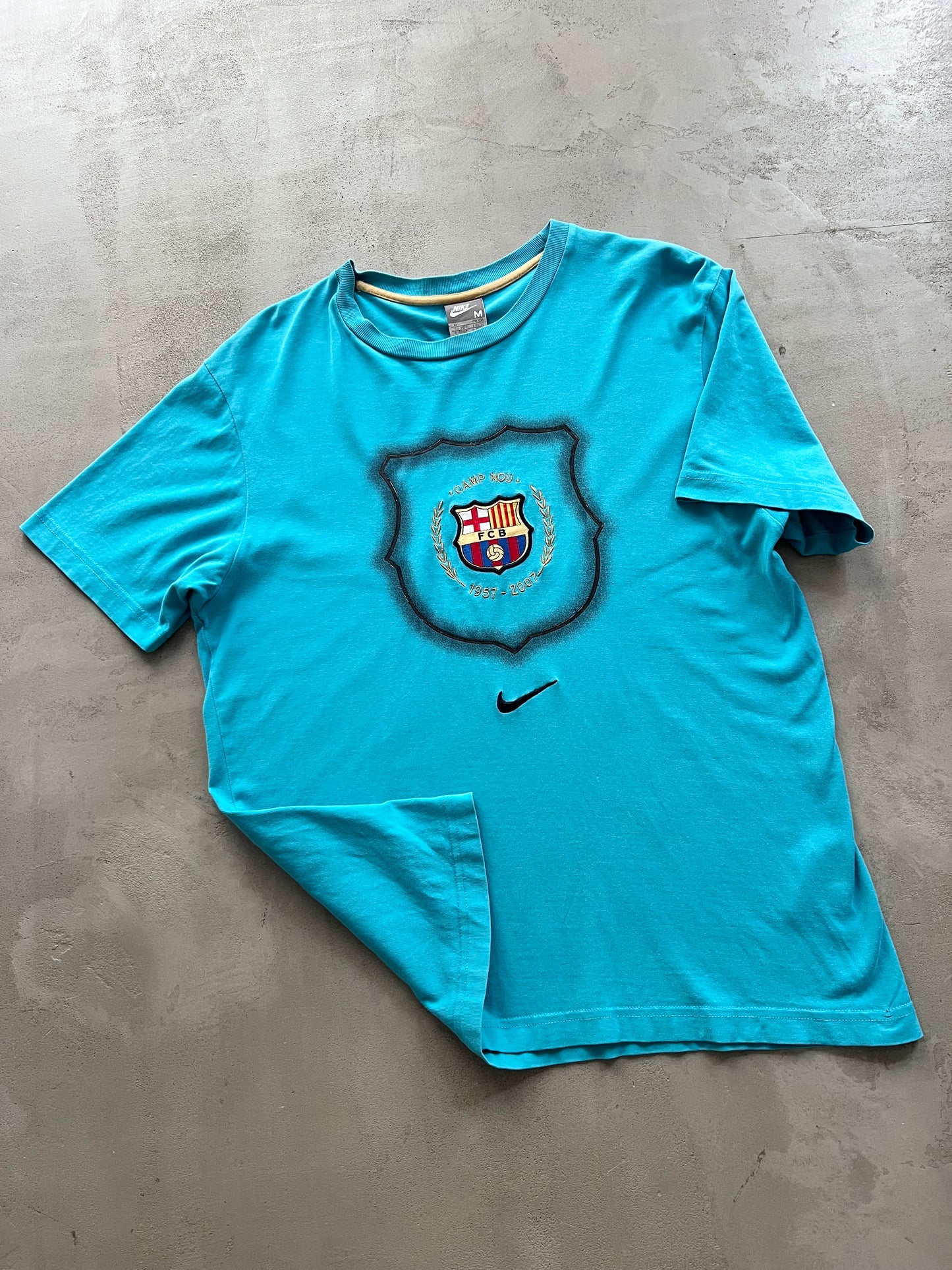 TURQUOISE FC BARCELONA TEE - 2000S - M