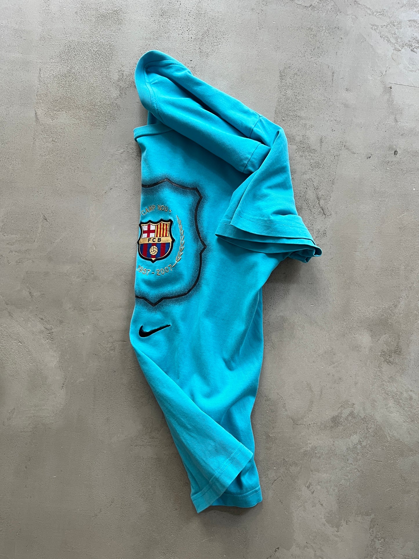 TURQUOISE FC BARCELONA TEE - 2000S - M