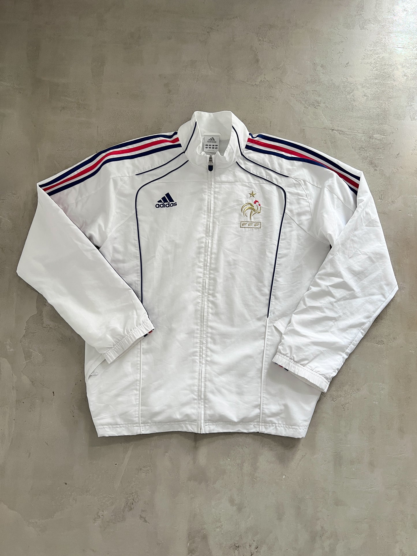 WHITE FRANCE TRACK JACKET - 2000S - XXL/XL