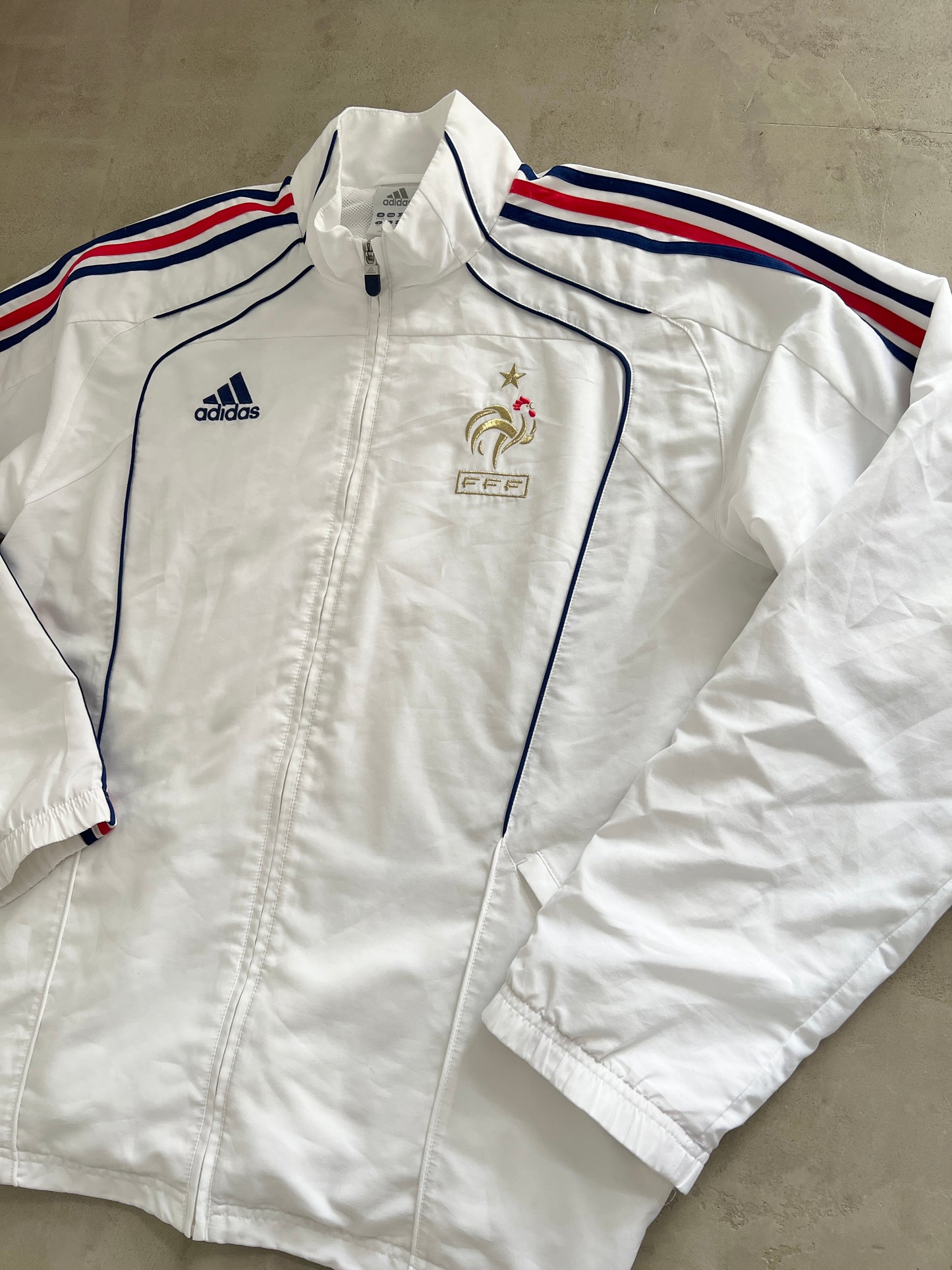 WHITE FRANCE TRACK JACKET - 2000S - XXL/XL