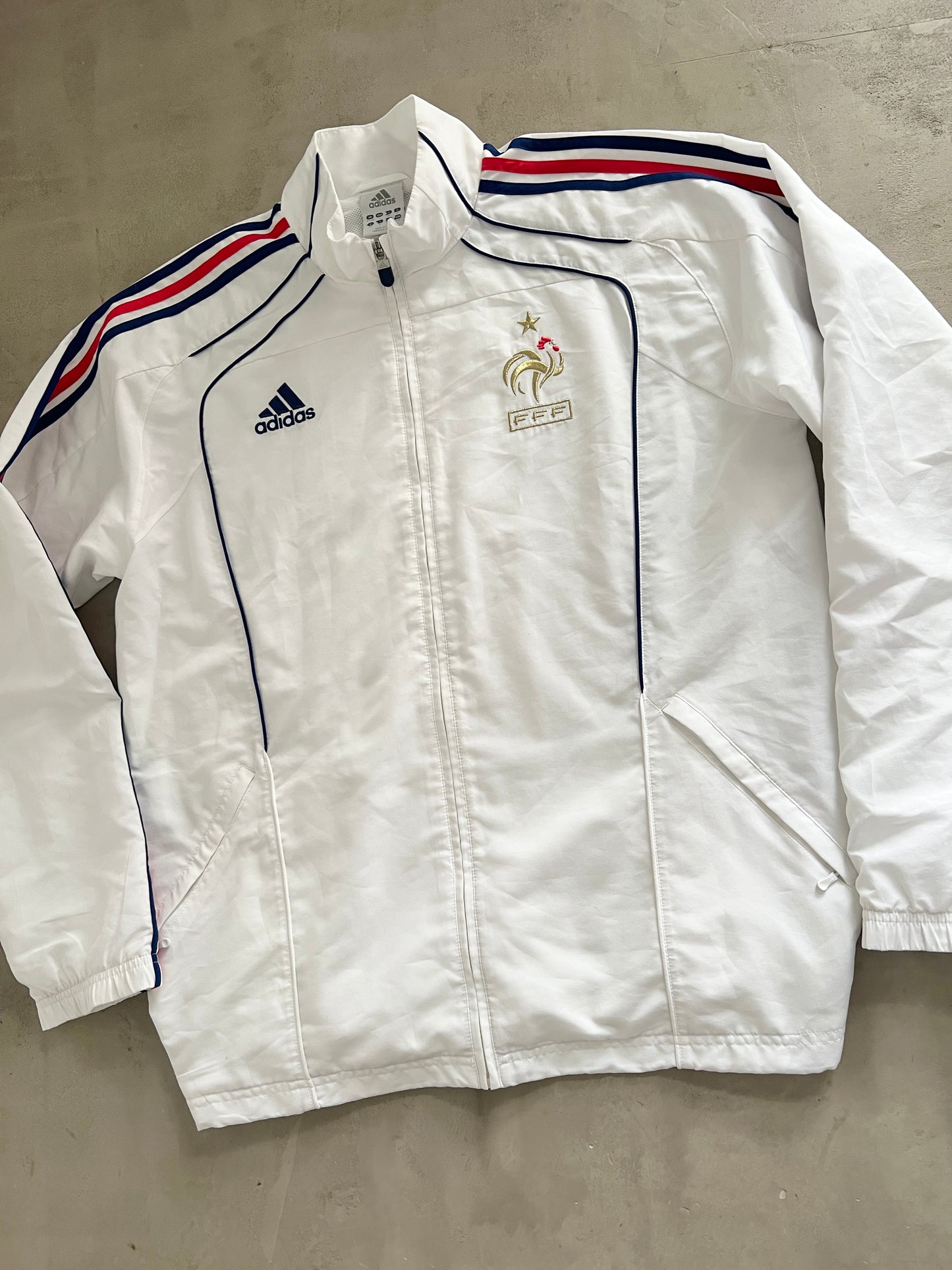 WHITE FRANCE TRACK JACKET - 2000S - XXL/XL