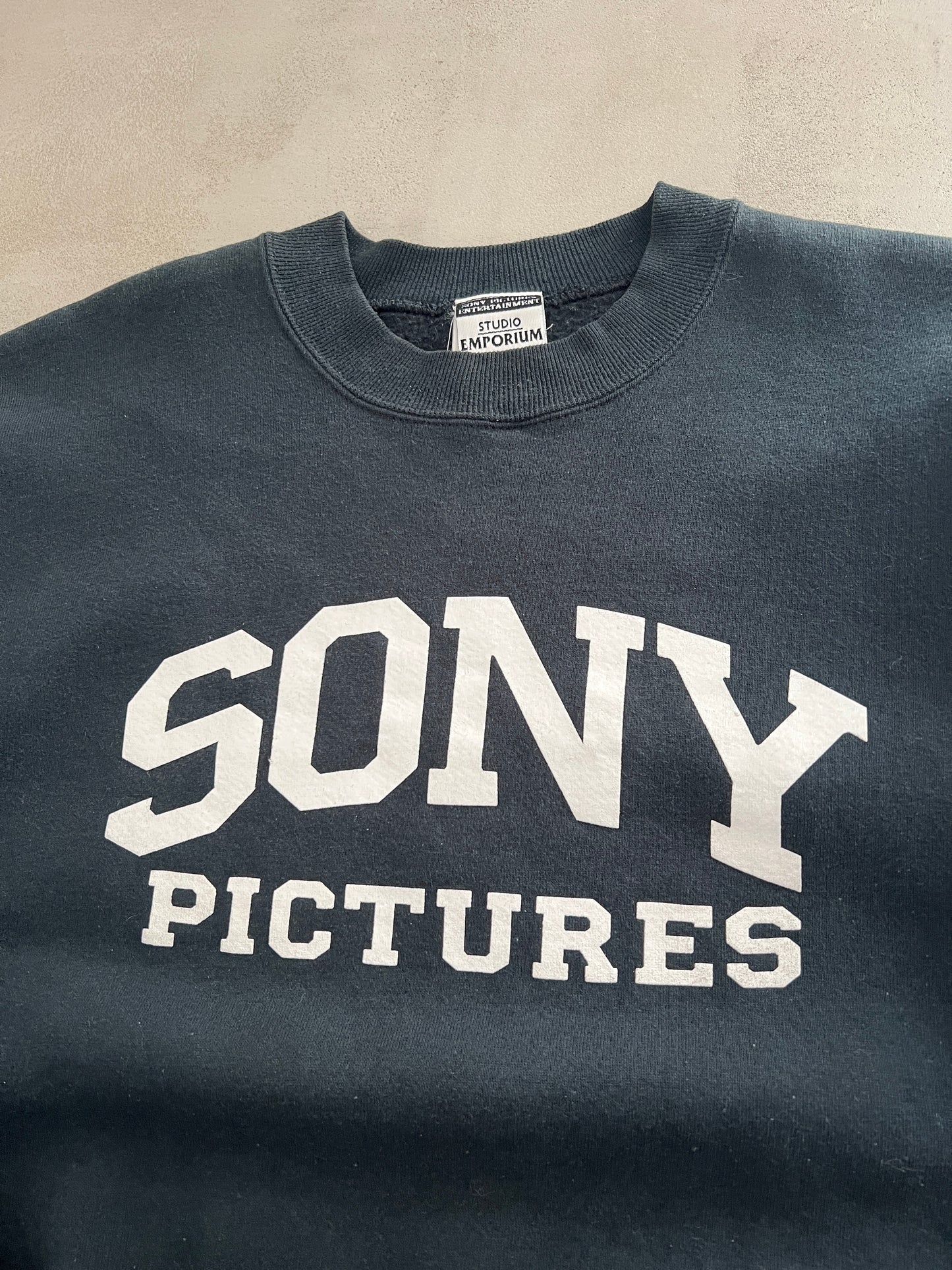 BLACK SONY PROMO SWEATER - 1990S - L/M