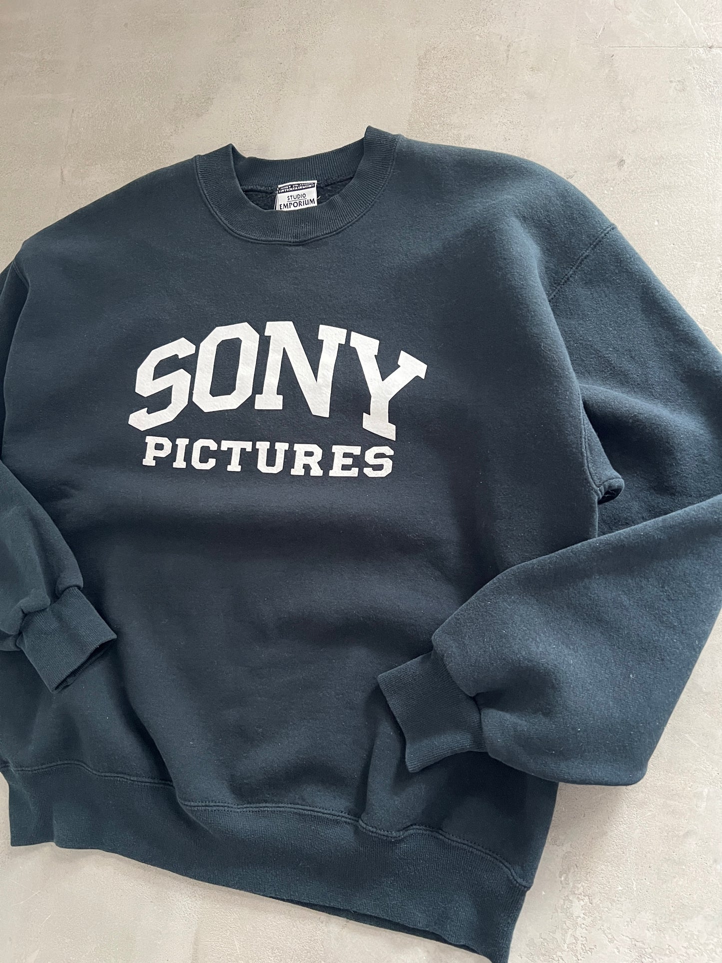 BLACK SONY PROMO SWEATER - 1990S - L/M