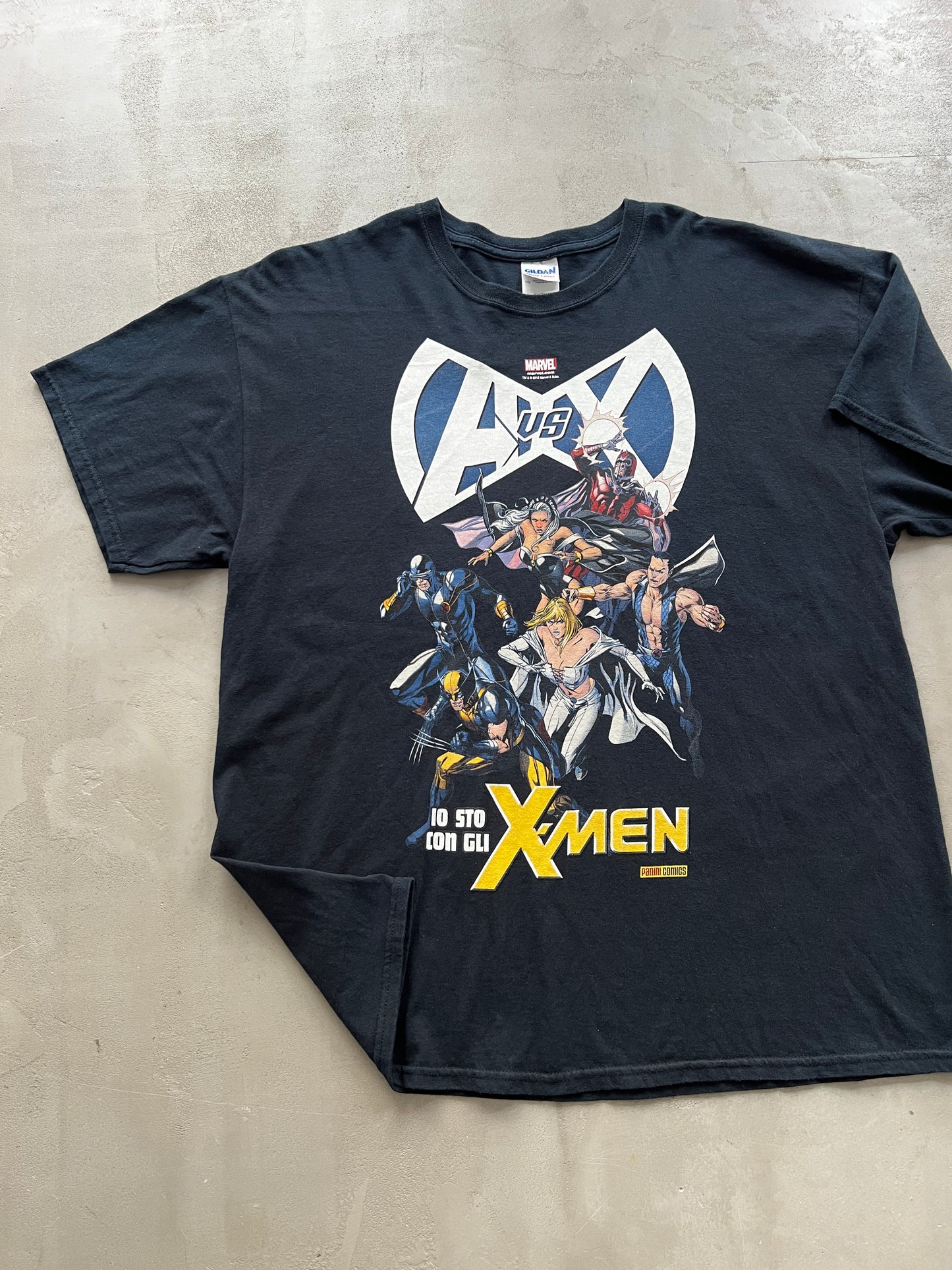 FADED BLACK X MEN X MARVEL TEE - 2000S - XL