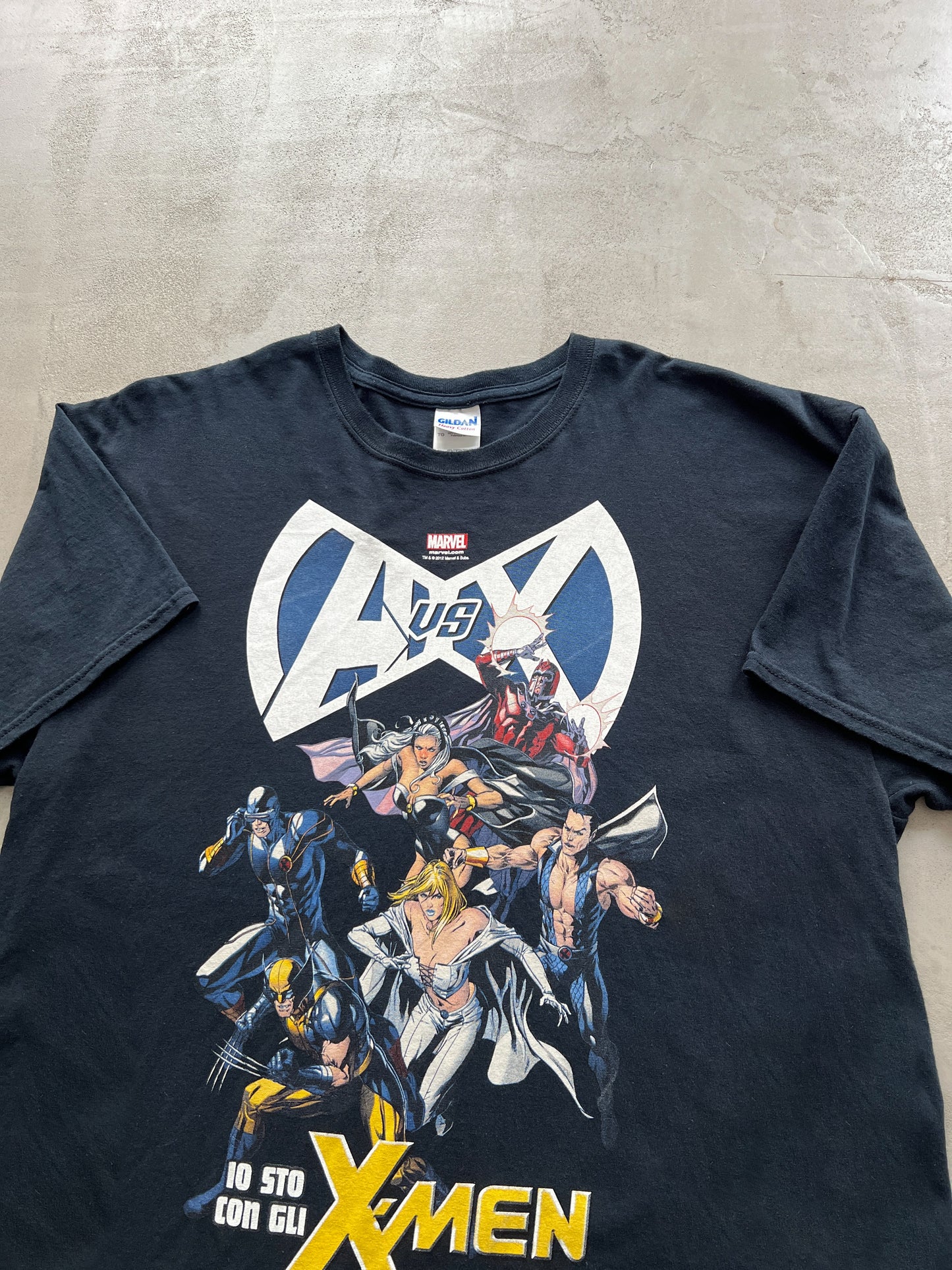 FADED BLACK X MEN X MARVEL TEE - 2000S - XL