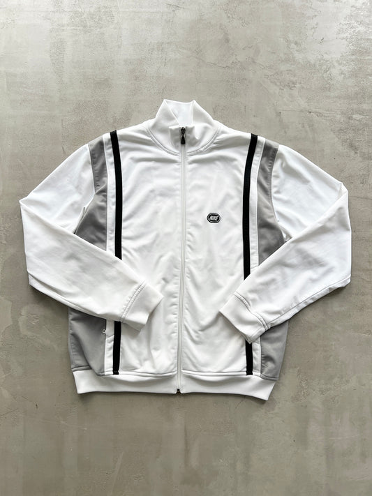 WHITE NIKE TRACK JACKET - 2000S - M