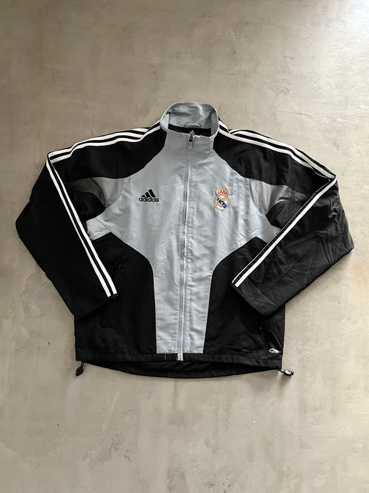 GREY REAL MADRID TRACK JACKET - 2000S - L/XL