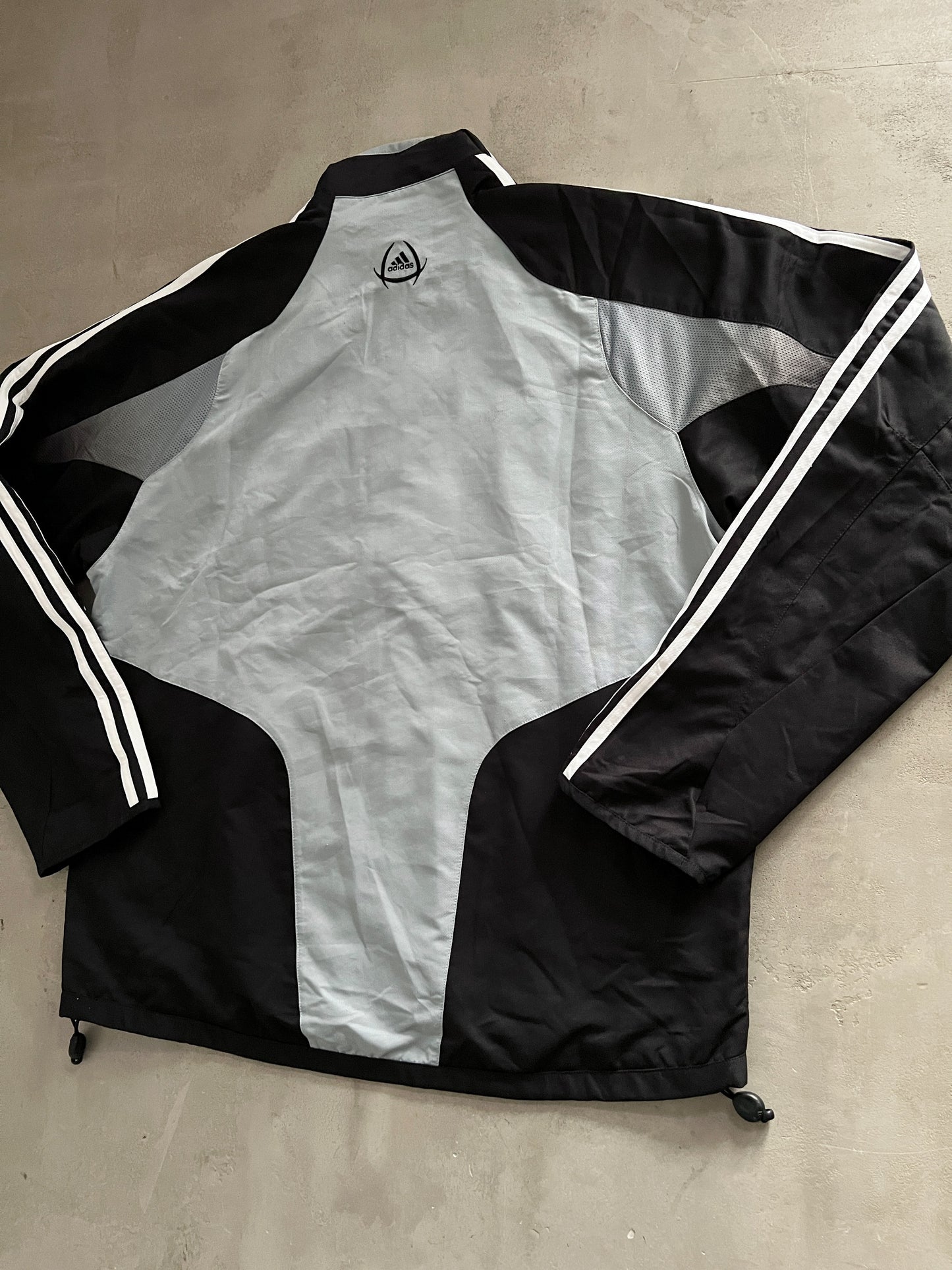 GREY REAL MADRID TRACK JACKET - 2000S - L/XL