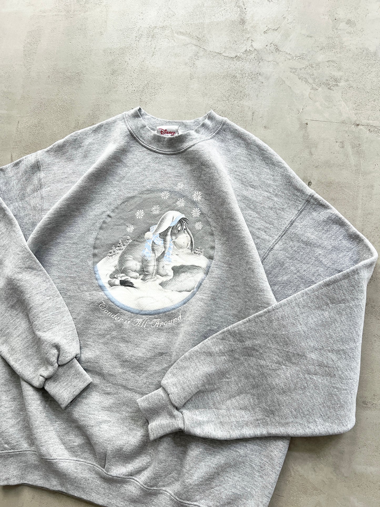 GREY DISNEY SWEATER - 1990S - M