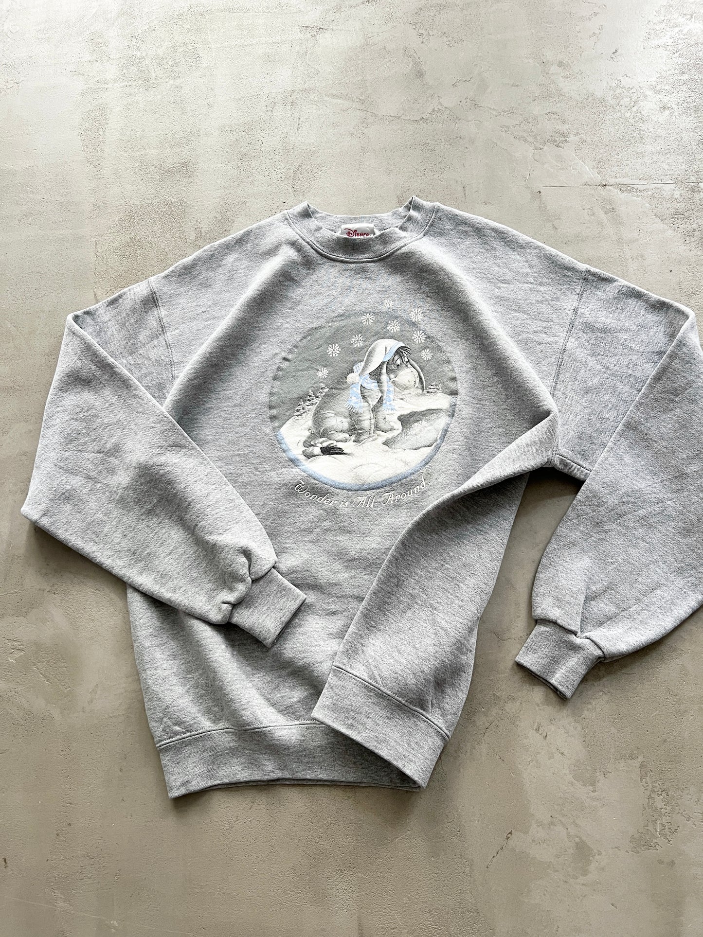 GREY DISNEY SWEATER - 1990S - M