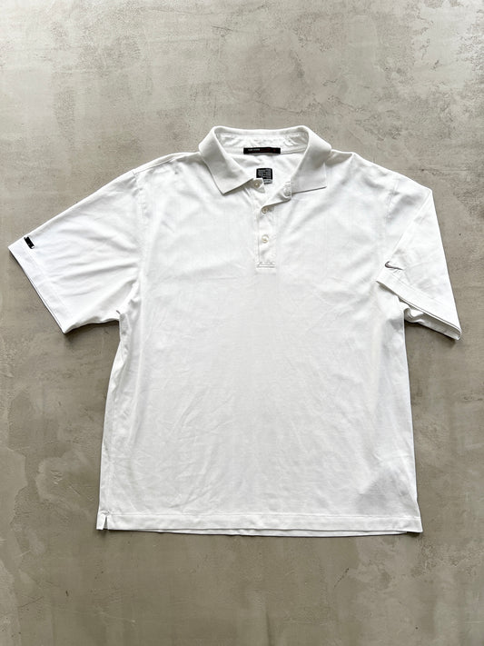 WHITE NIKE TIGER WOODS GOLF POLO - 2000S