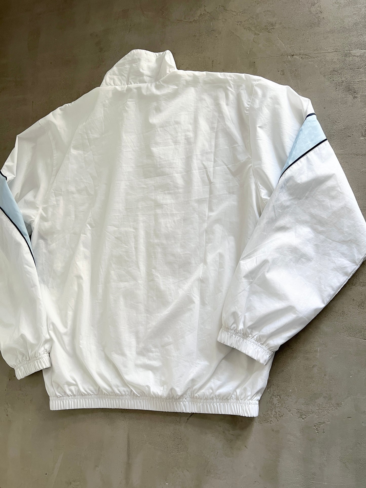 WHITE/BABY BLUE NIKE TRACK JACKET - 2000S - L