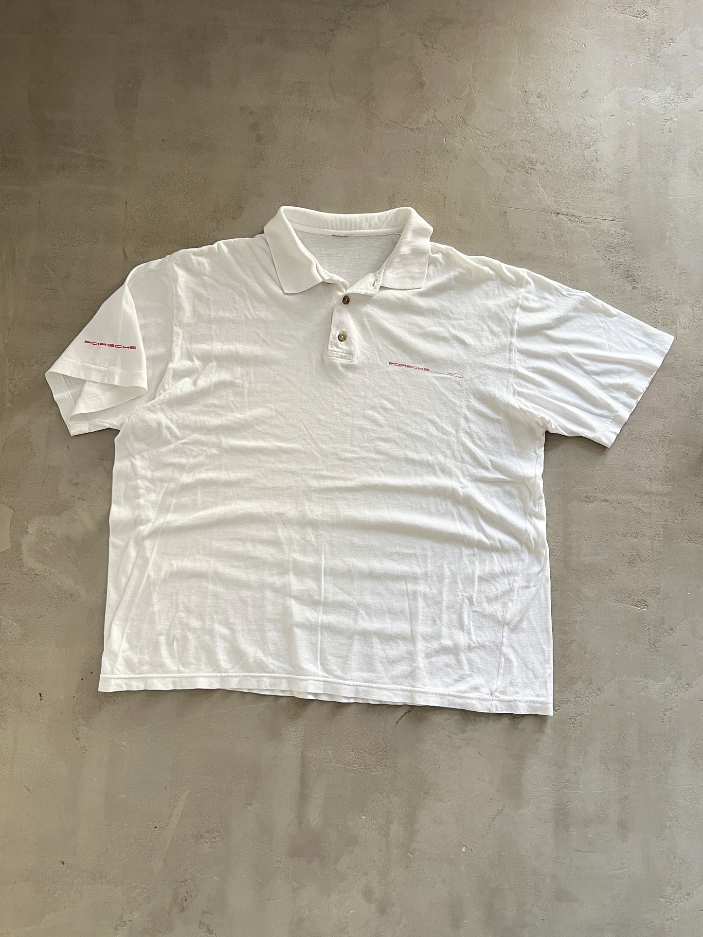 WHITE PORSCHE CARRERA POLO - 1990S - M/L