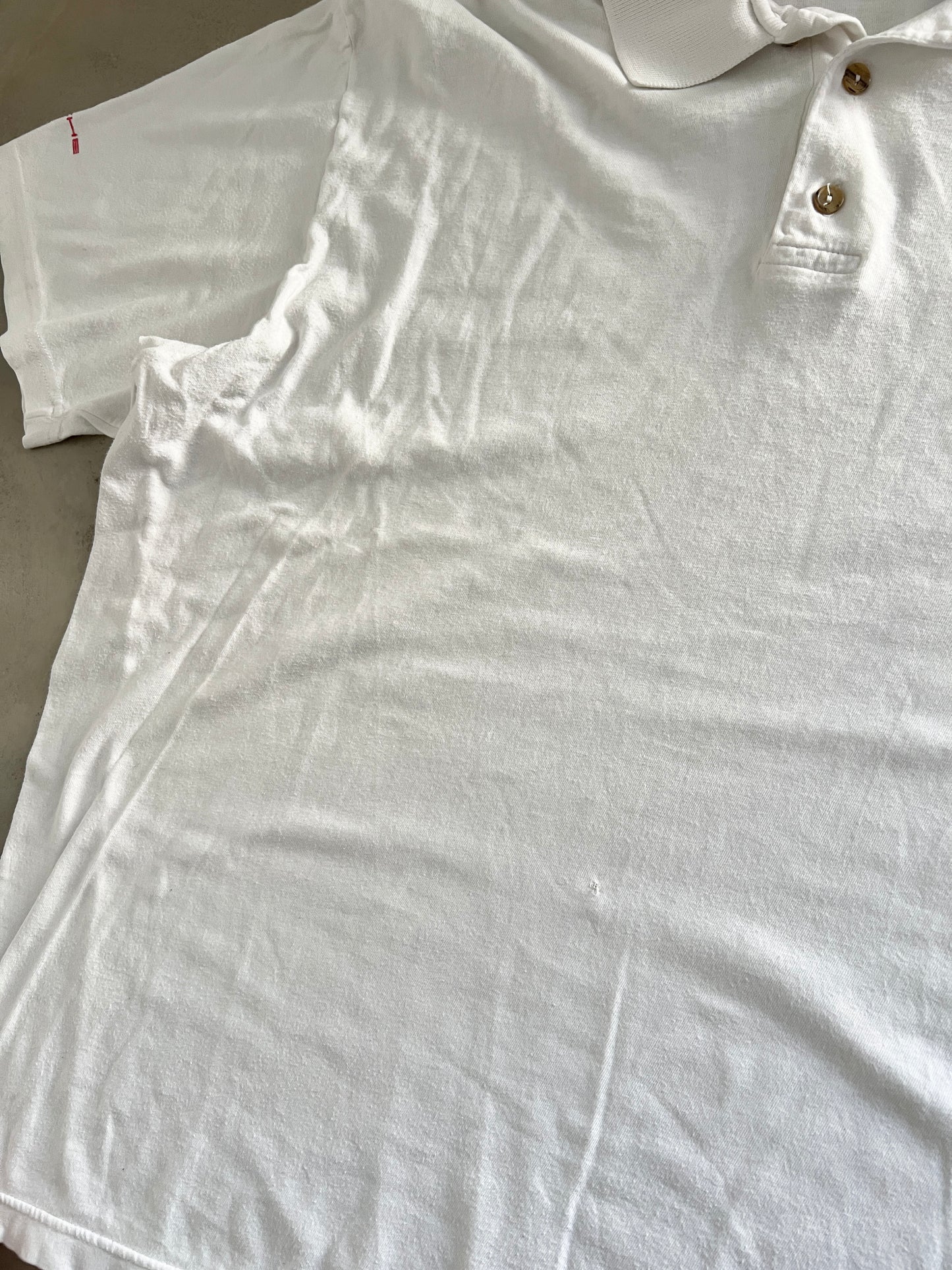 WHITE PORSCHE CARRERA POLO - 1990S - M/L