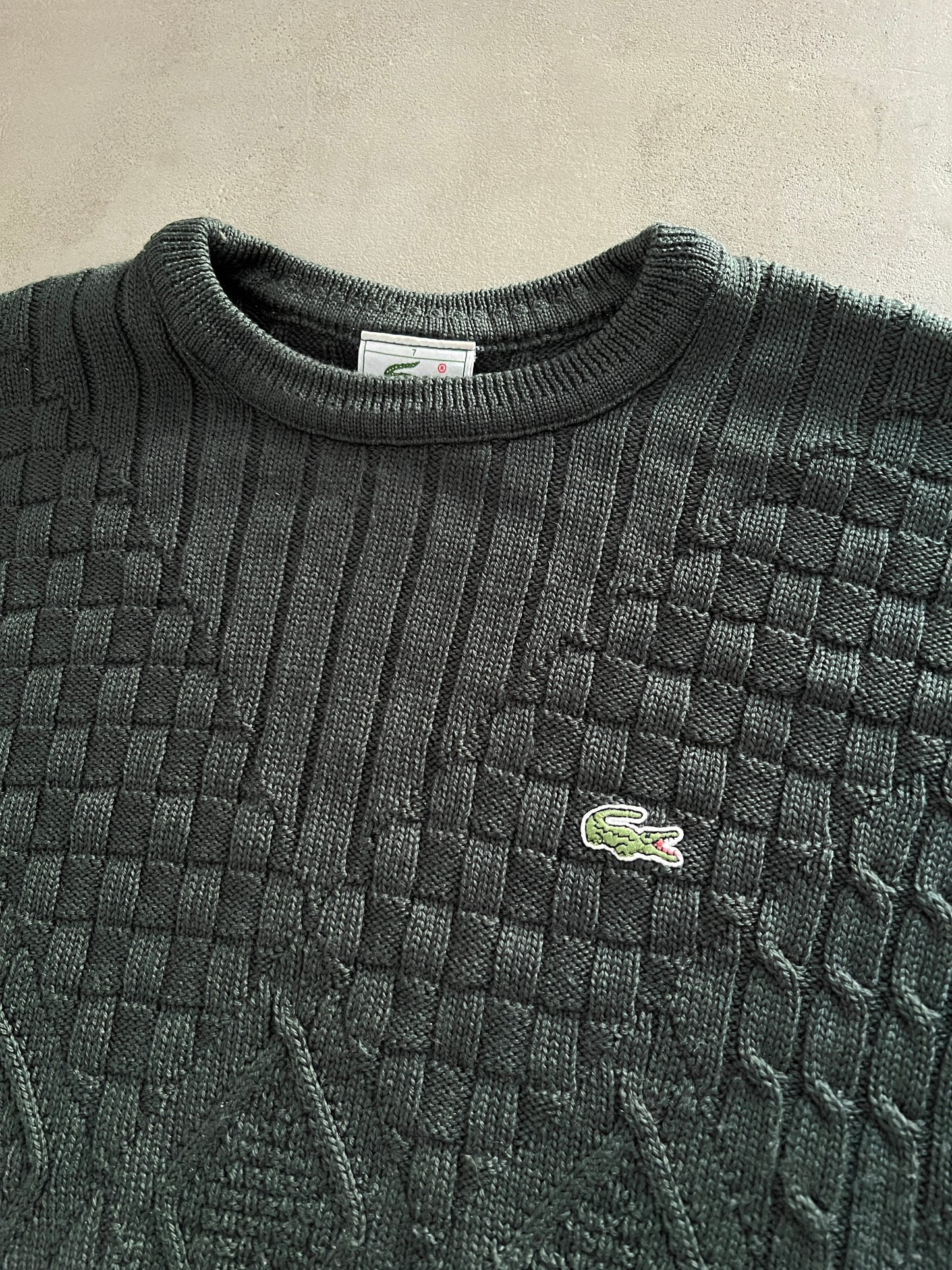 FORREST GREEN LACOSTE KNIT SWEATER - 2000S - L/XL