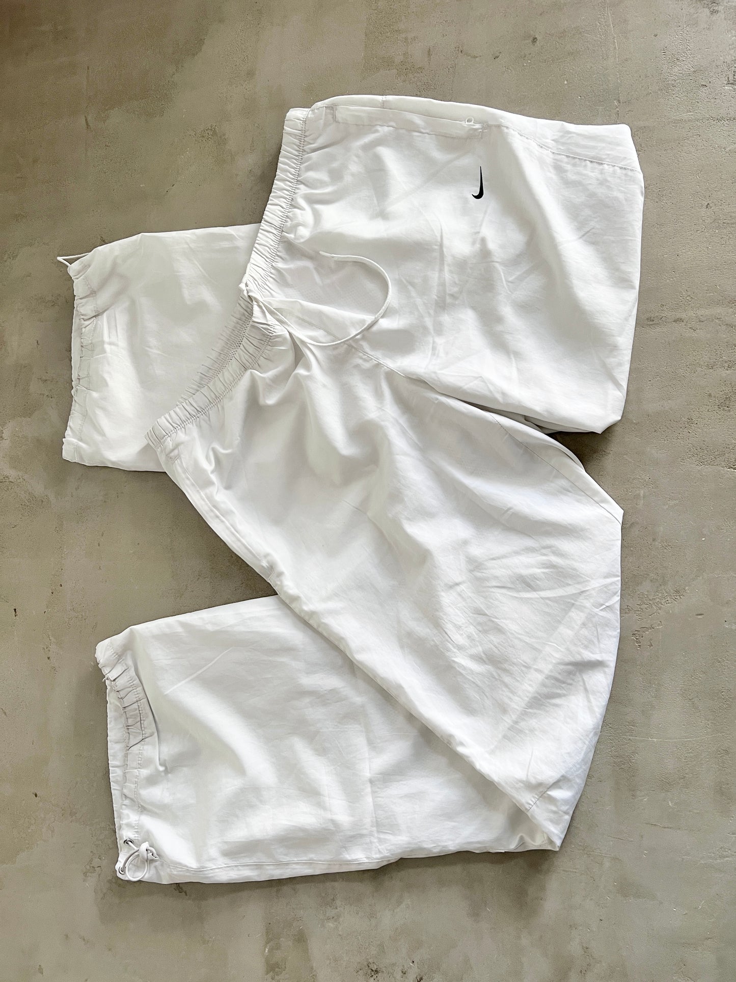 WHITE NIKE TRACK PANTS - 2000S - XL/L