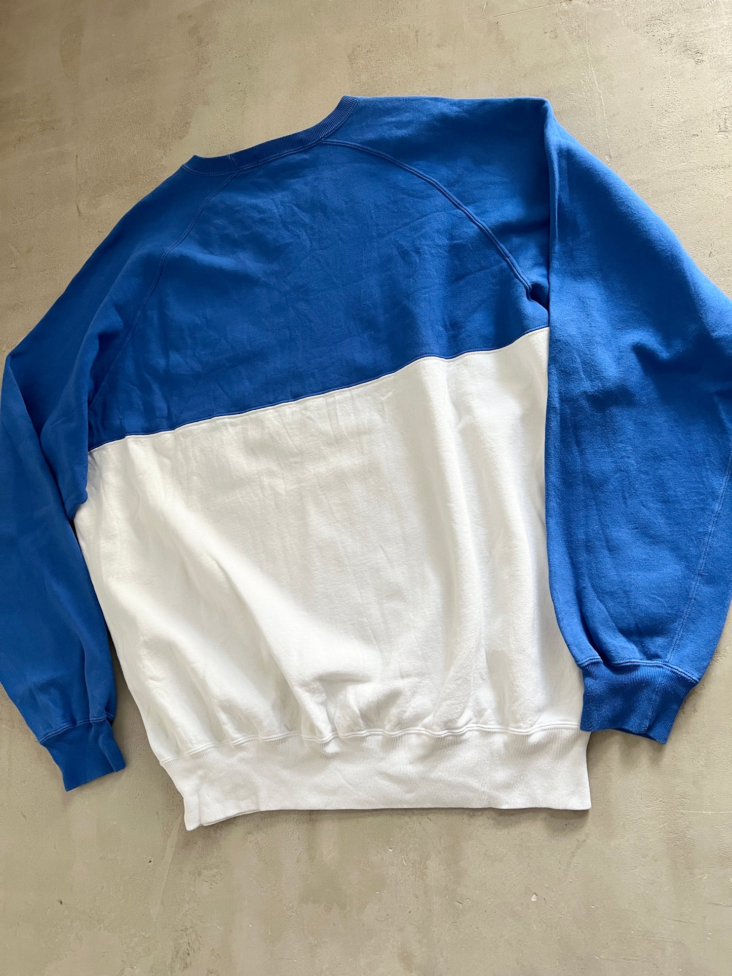 WHITE/BLUE POLO SPORT SWEATER - 2000S - XL