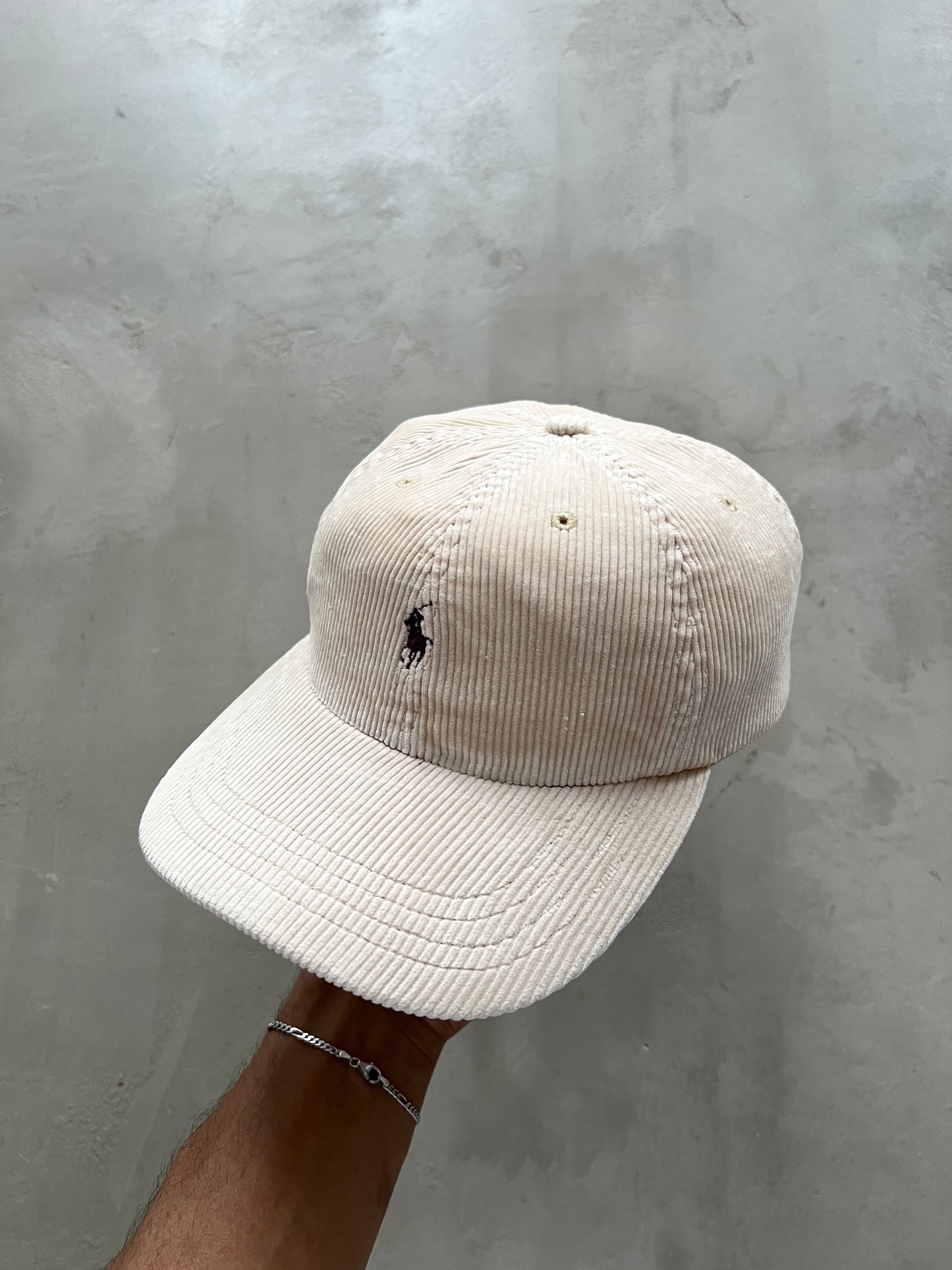 LIGHT BEIGE RALPH LAUREN CAP - 1990S