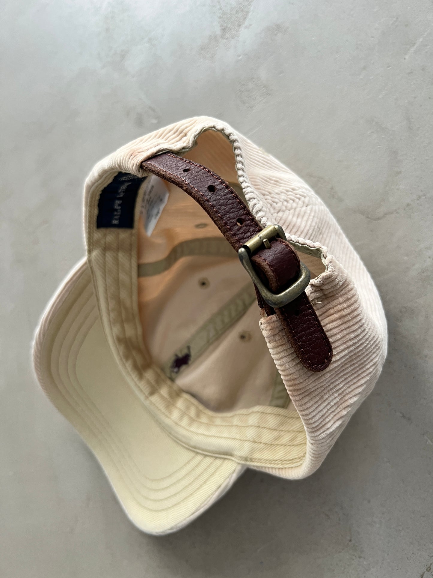 LIGHT BEIGE RALPH LAUREN CAP - 1990S