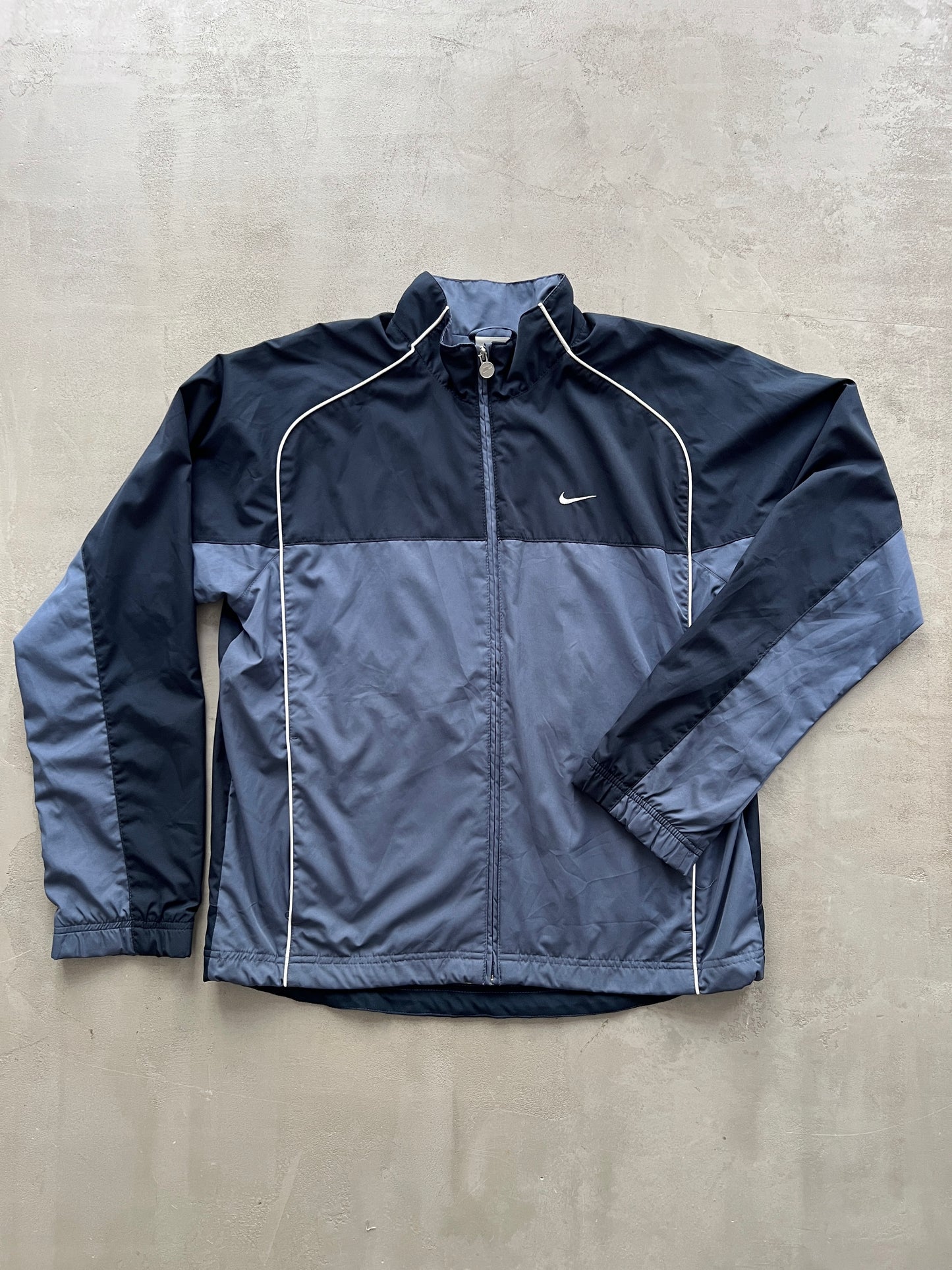 NAVY NIKE TRACK JACKET - 2000S - M