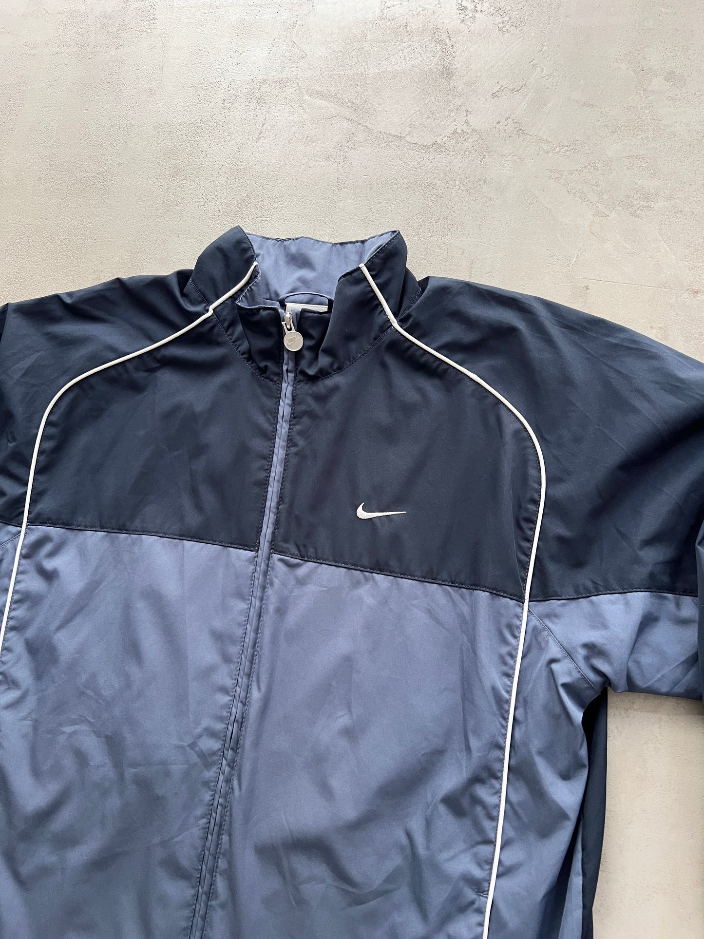 NAVY NIKE TRACK JACKET - 2000S - M