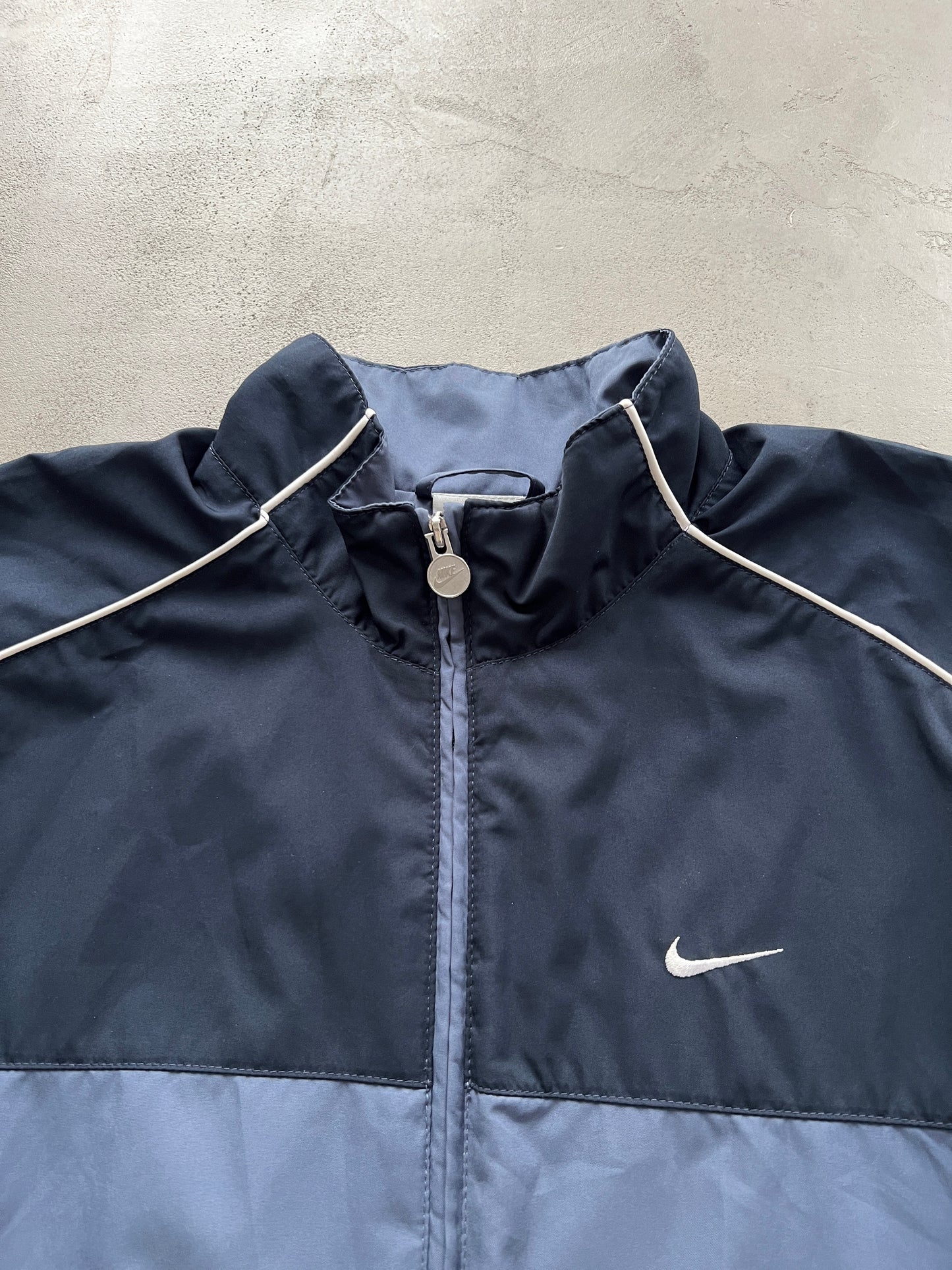 NAVY NIKE TRACK JACKET - 2000S - M