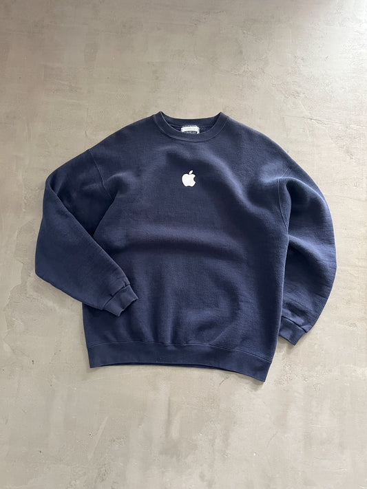 FADED NAVY APPLE PROMO SWEATER - 2000S - M/L