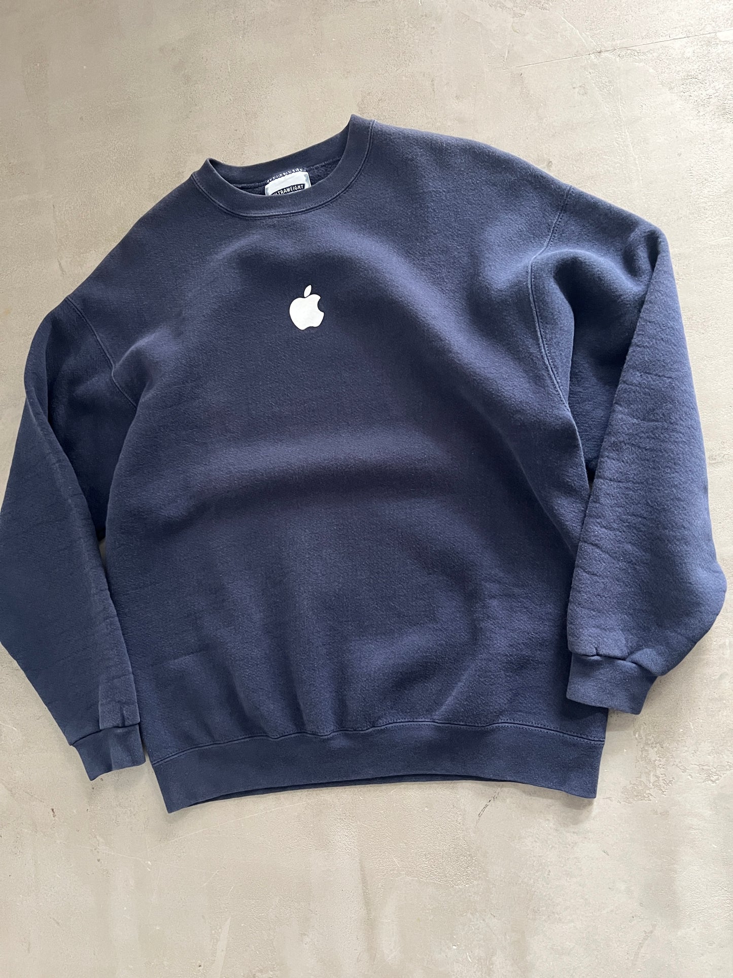 FADED NAVY APPLE PROMO SWEATER - 2000S - M/L