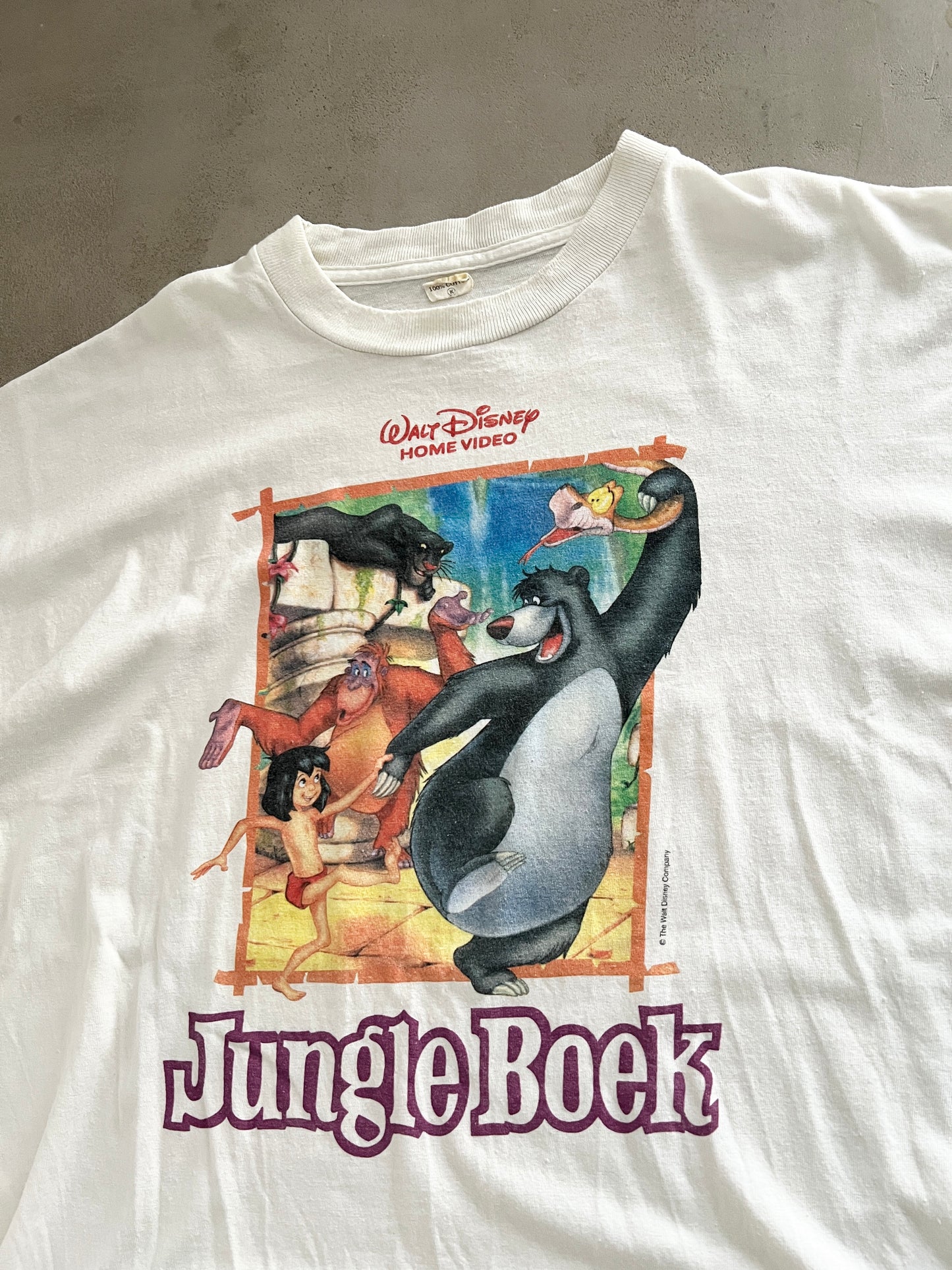 WHITE DINSEY JUNGLE BOOK PROMO TEE - 2000S - L